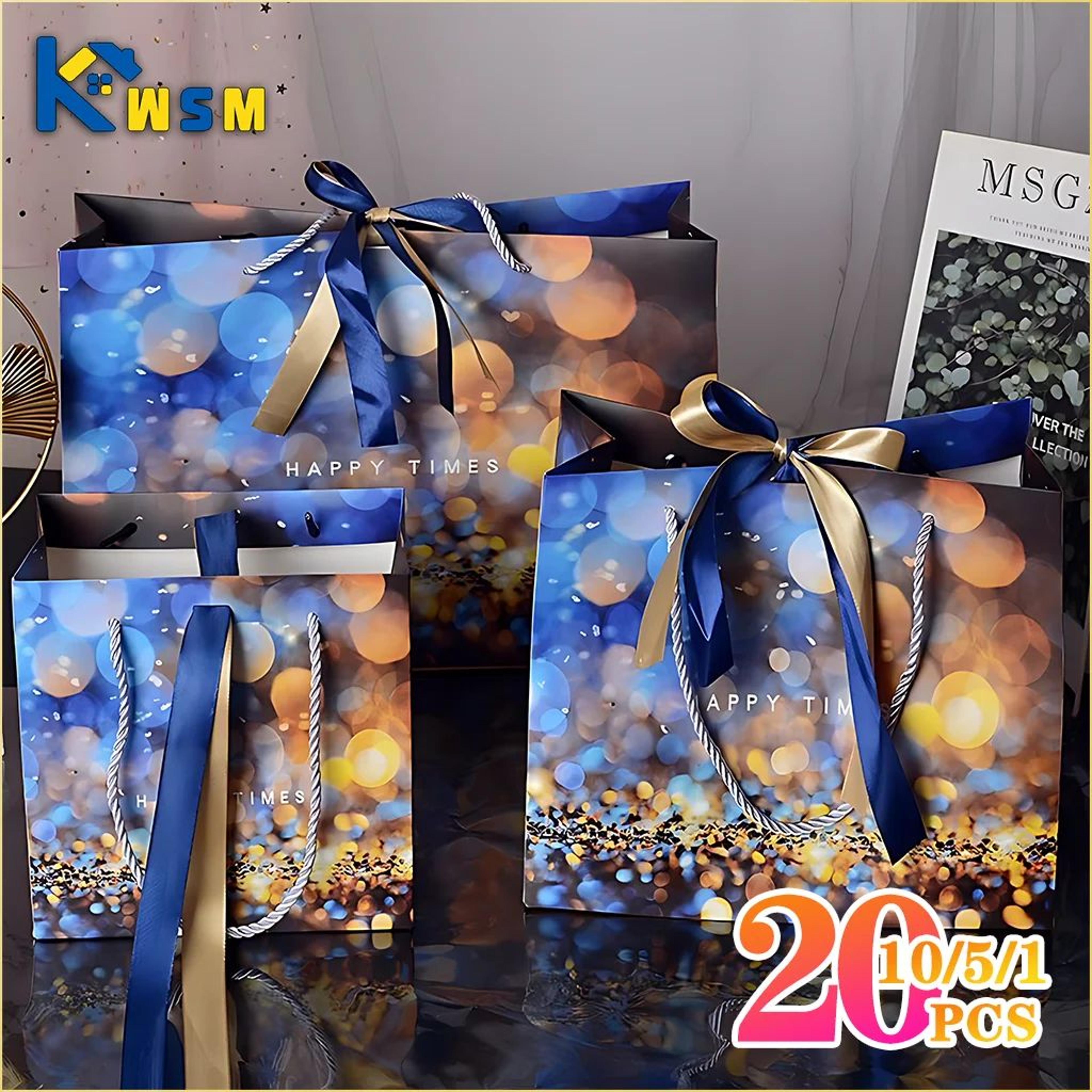 20pcs star design paper gift bags for birthdays, parties and holidays