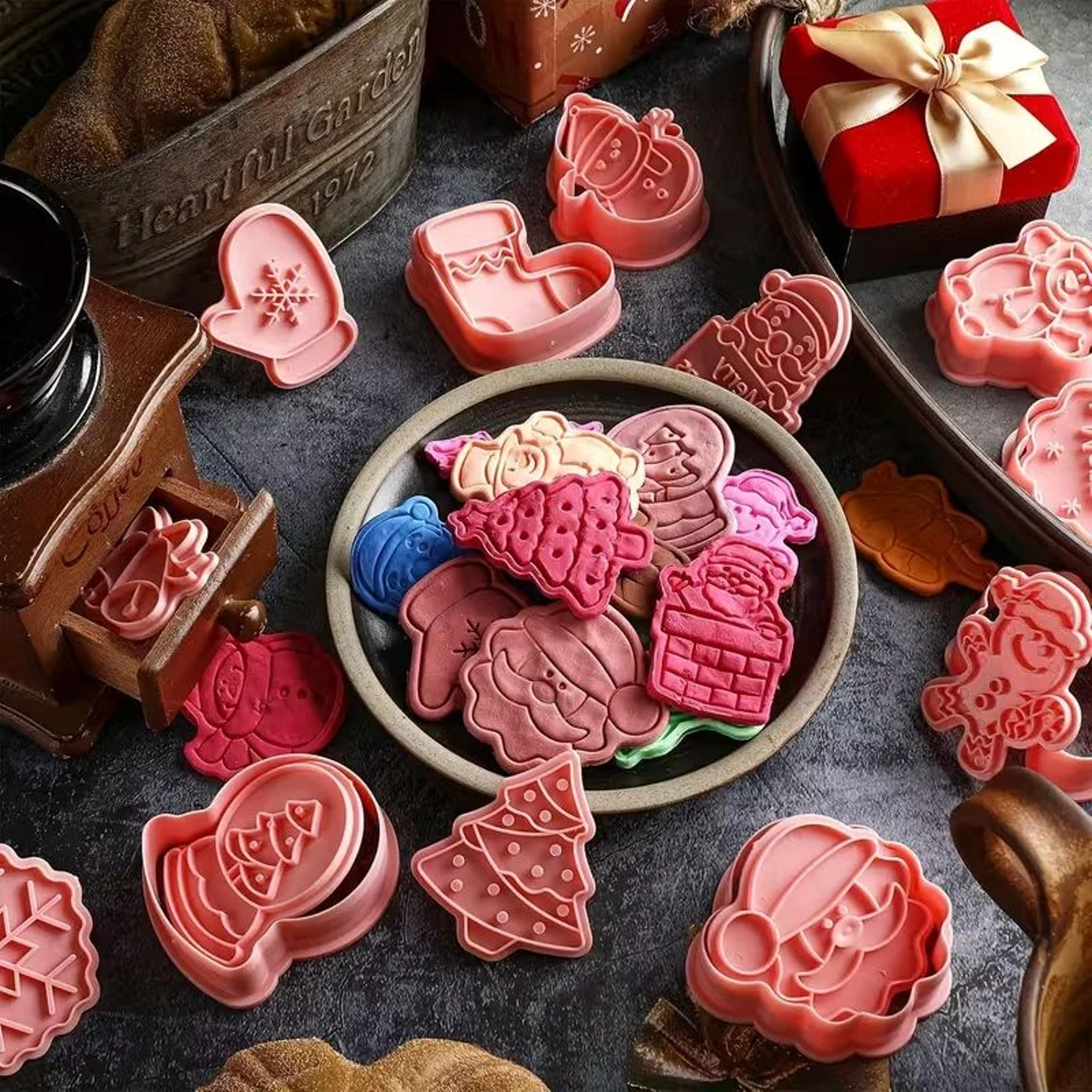 christmas cookie cutter set for festive holiday baking and sugar cookies