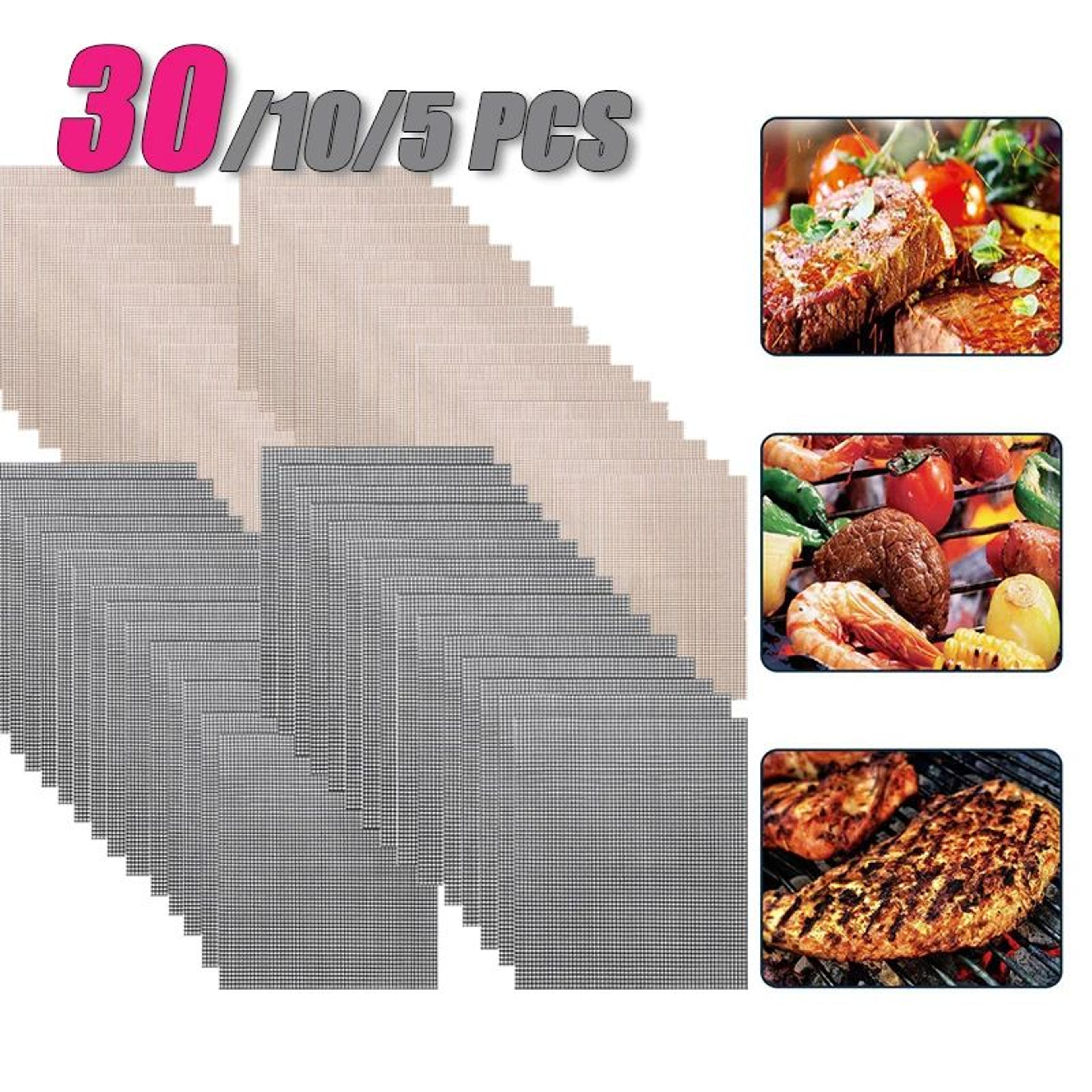 50pcs reusable non-stick bbq grill mats high-temperature barbecue mesh