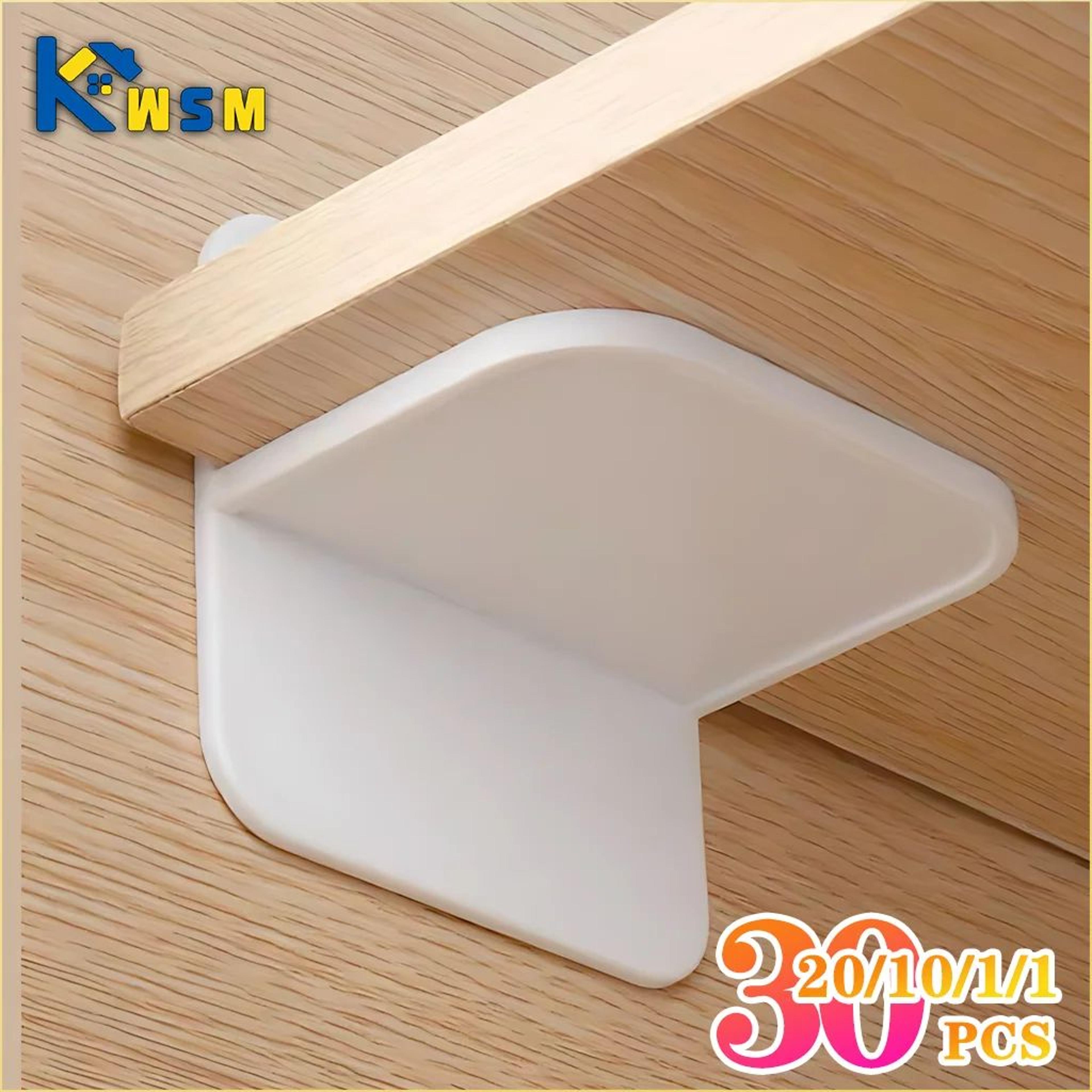 t shape no drill anti tip furniture bracket for bookshelves and shoe racks