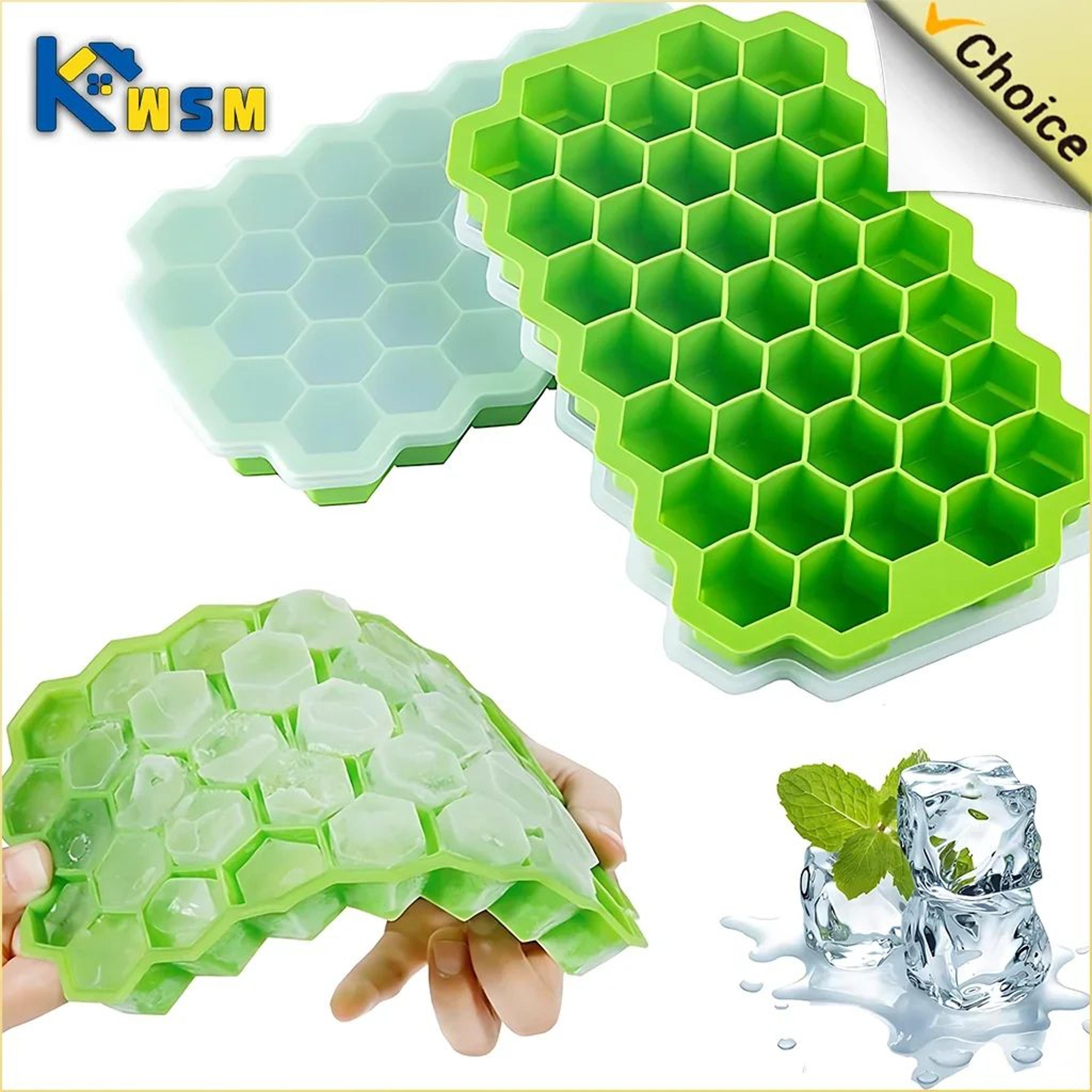 37-cavity honeycomb silicone ice cube tray easy release hexagon ice mold
