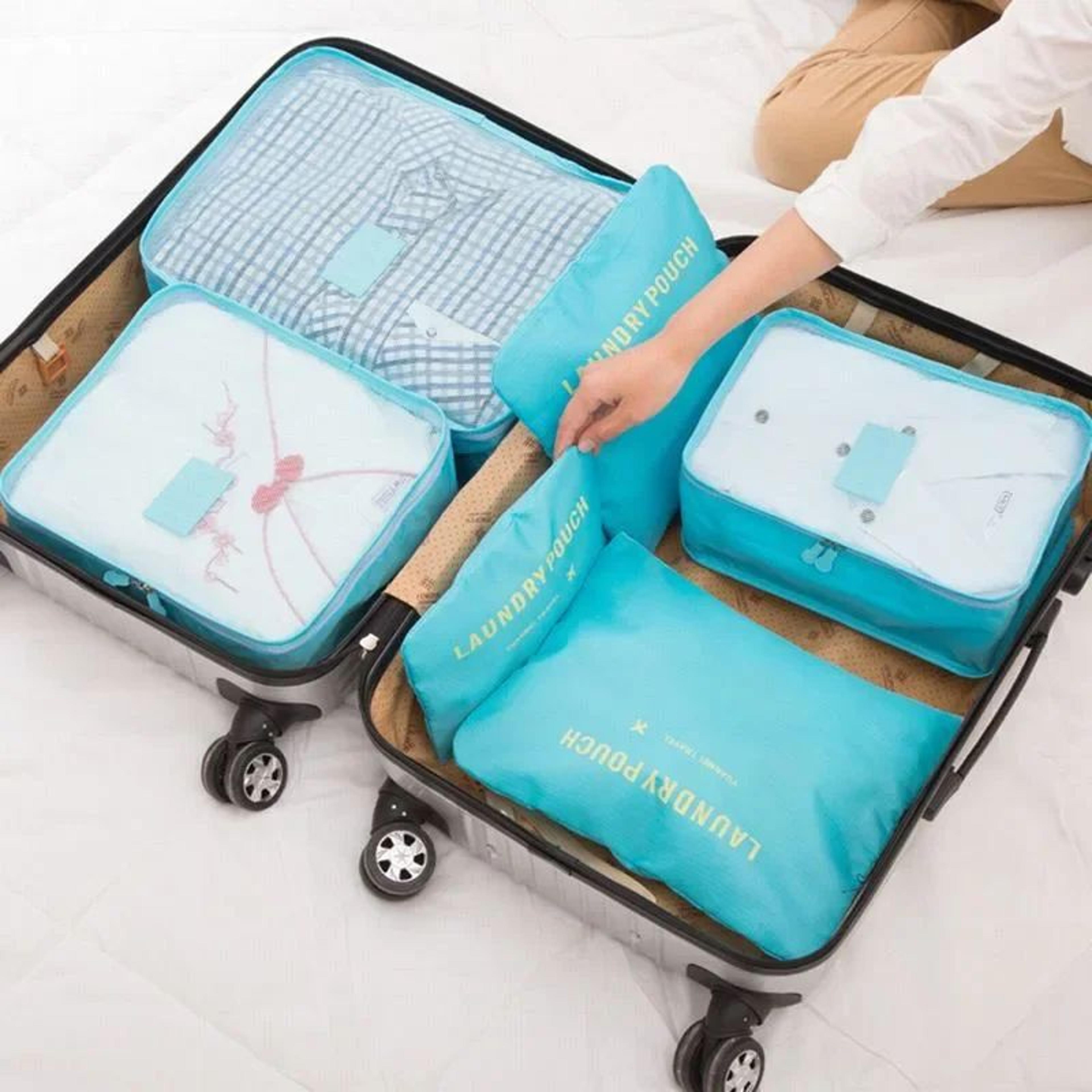 6pcs travel packing cubes and luggage organizer set