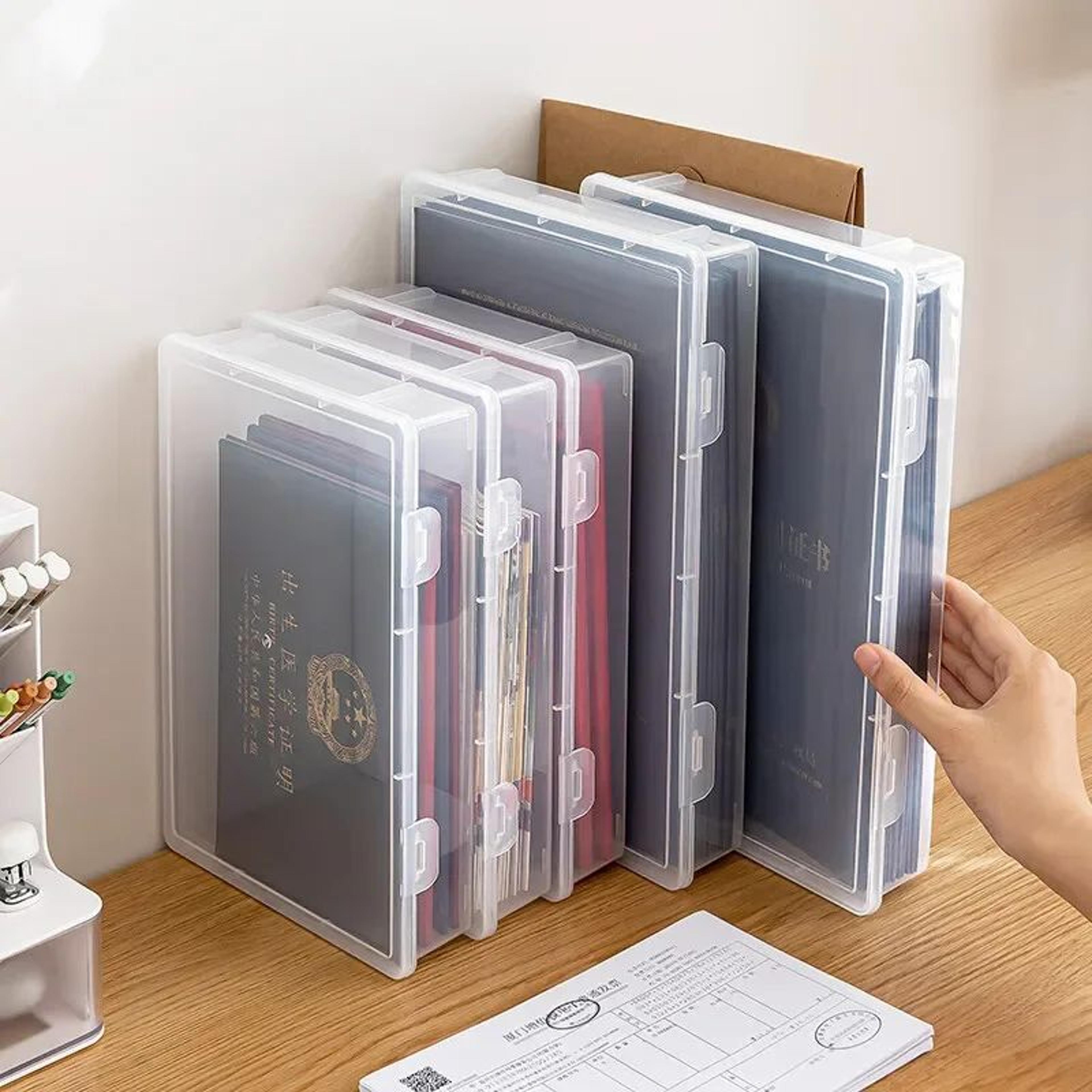 a4 document organizer box dustproof file storage for certificates and papers