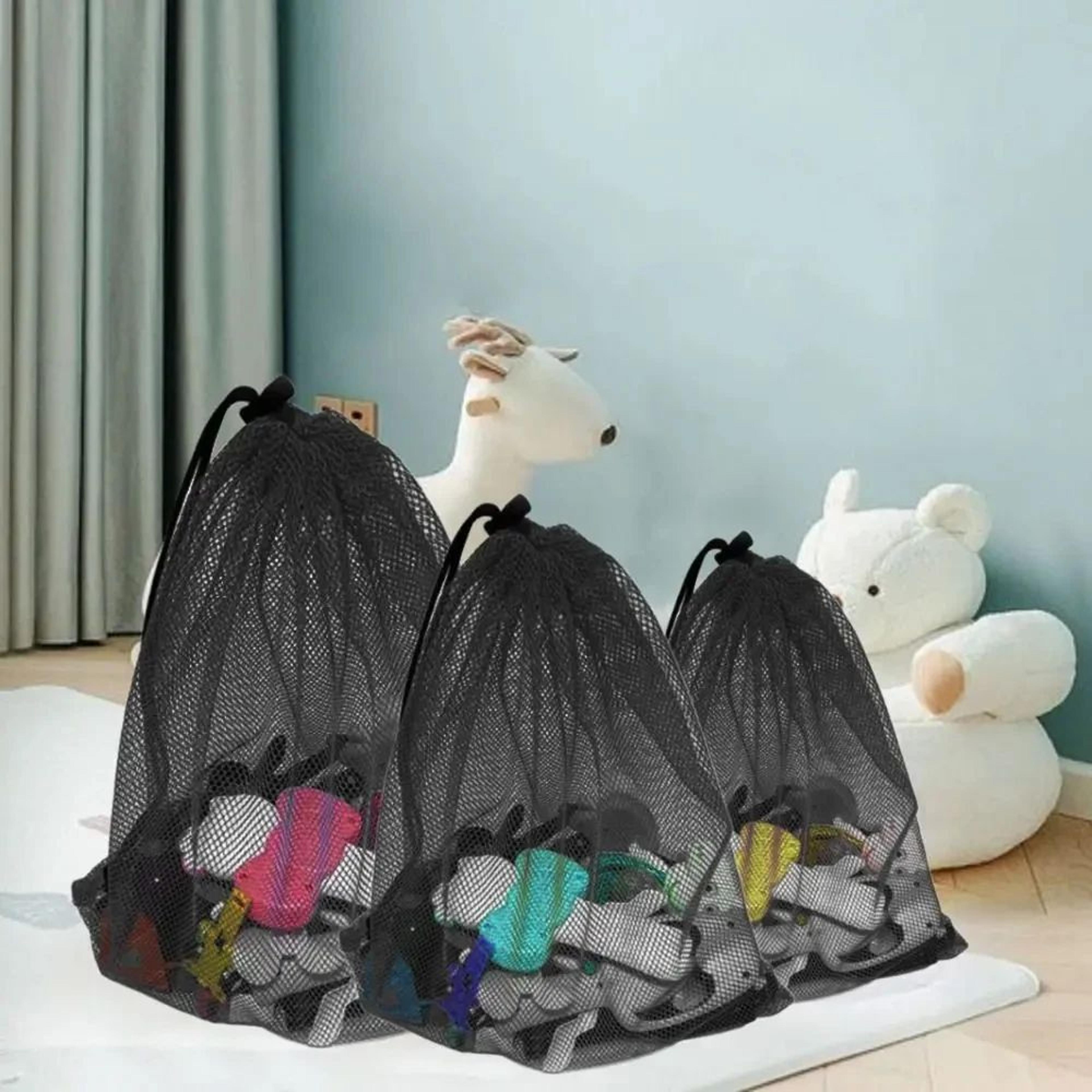 small mesh drawstring bags for sports, swimming and travel storage