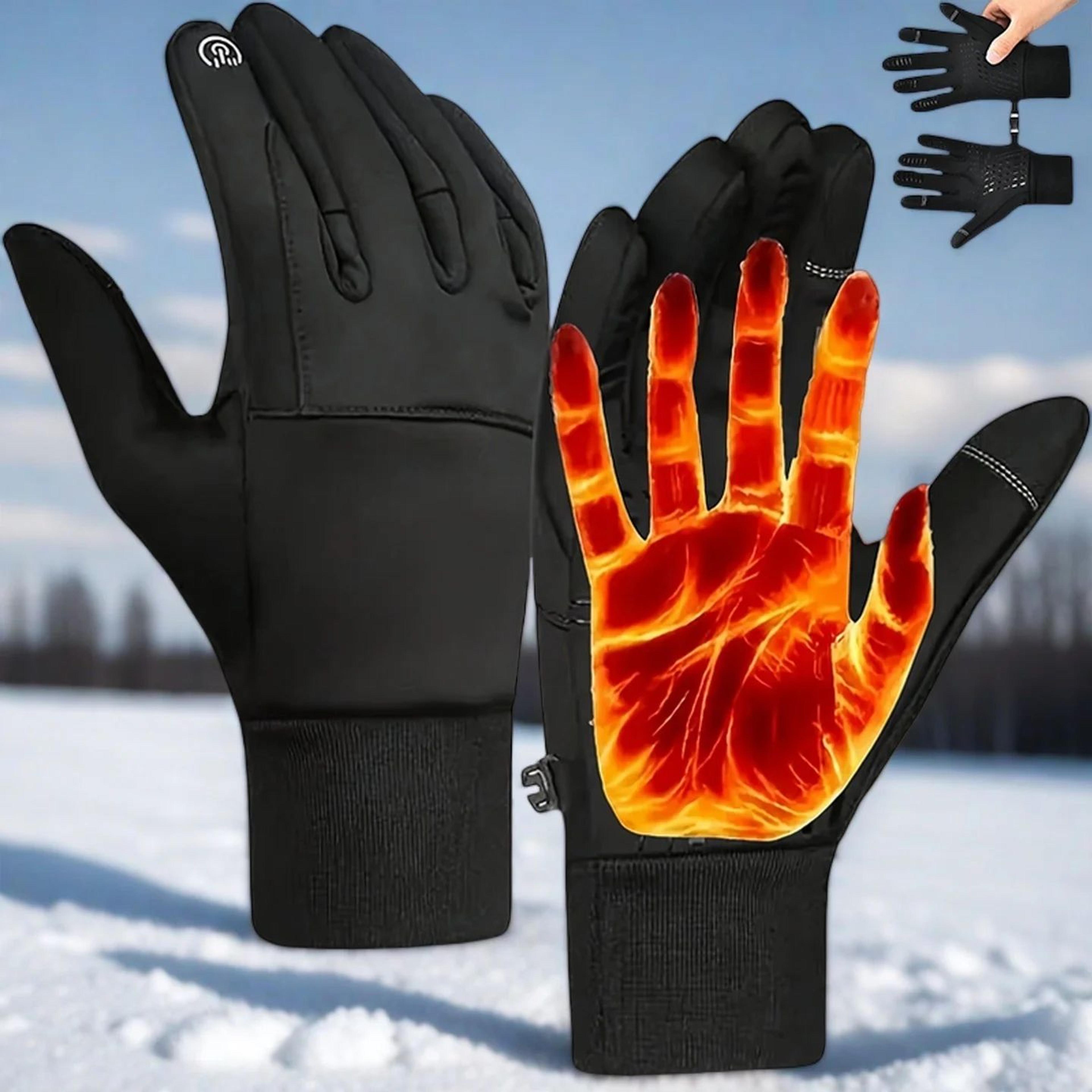 thermal touchscreen winter gloves with anti-slip grip