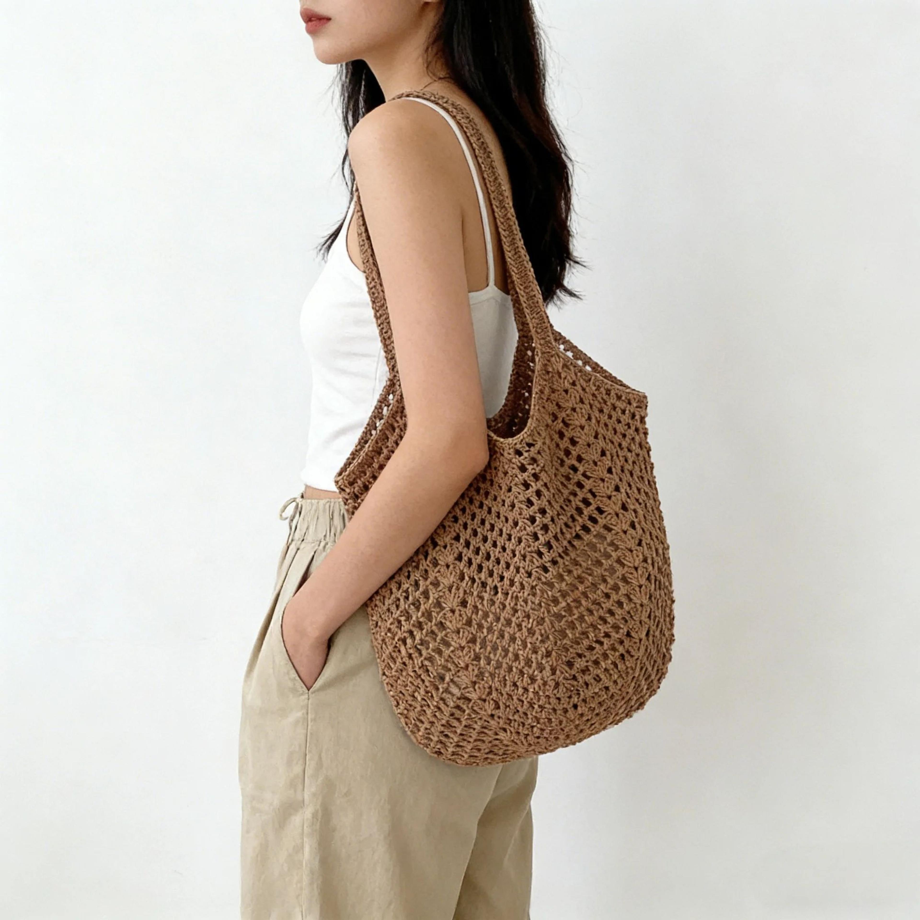 summer straw beach tote bag for women large capacity woven shoulder bag