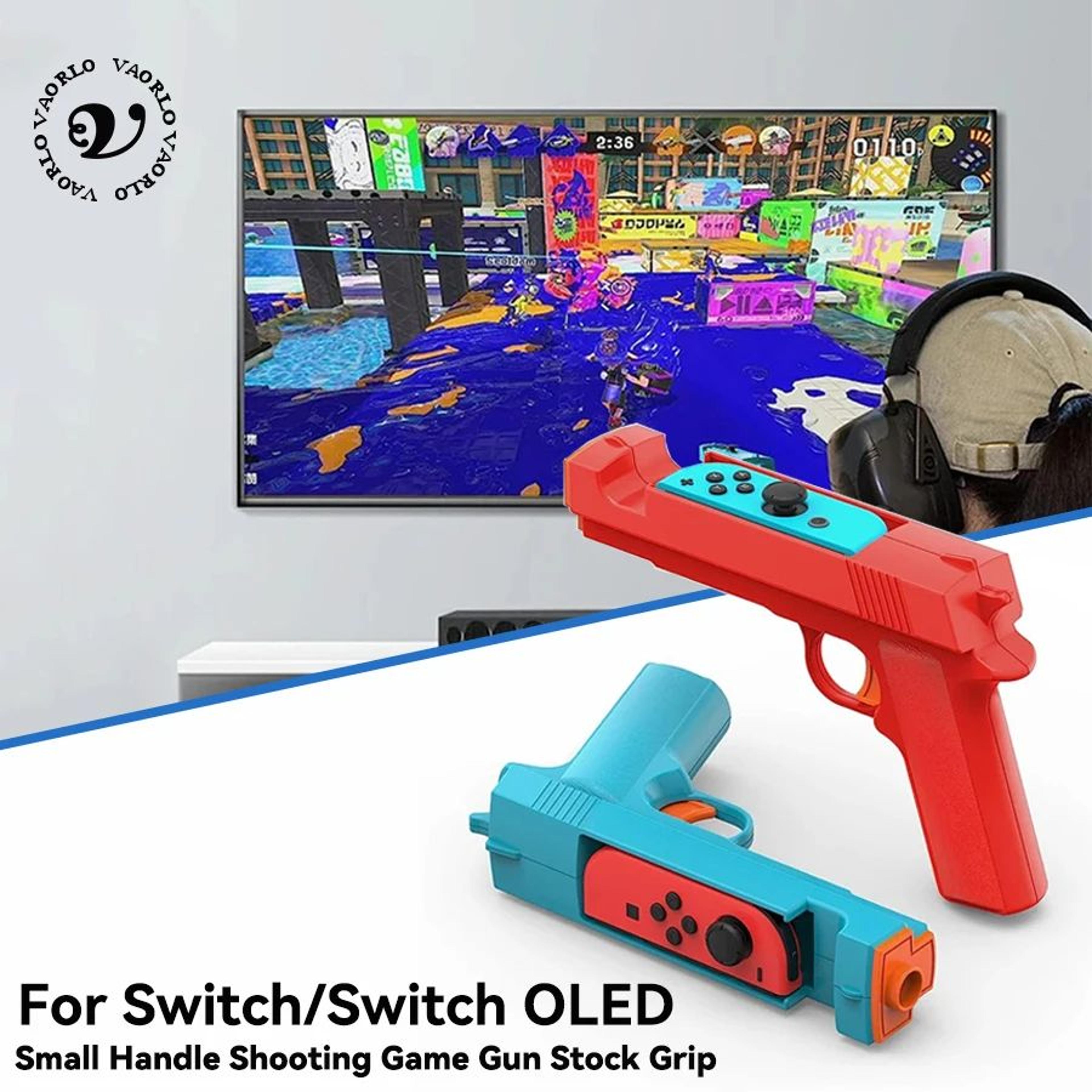 switch oled joy-con shooting gun grip 2 pack for motion gaming