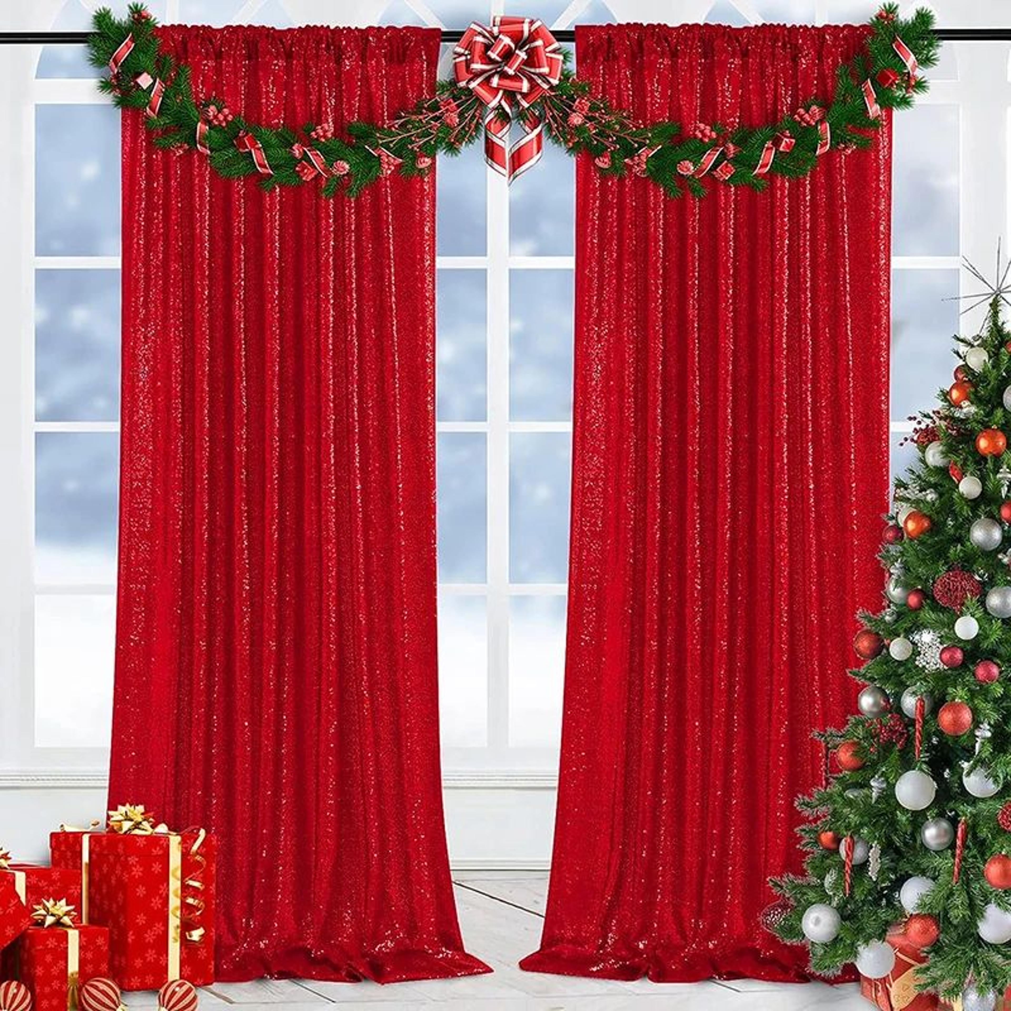 red sequin backdrop curtain sparkling party photo background