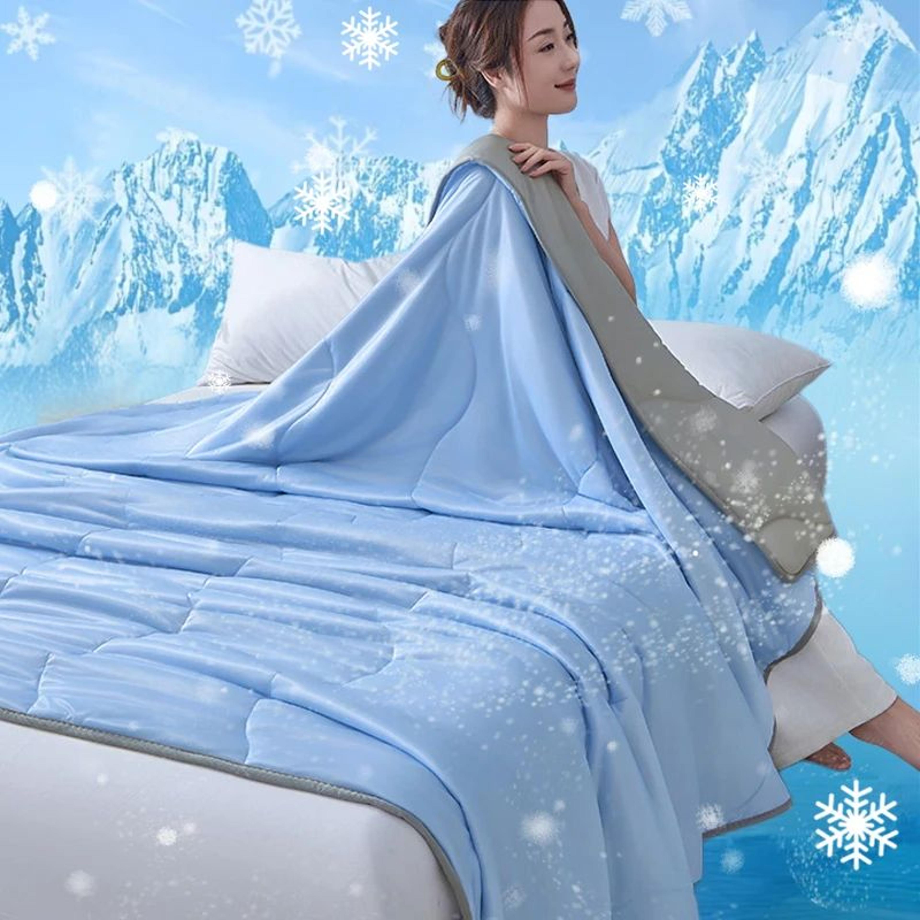 ice silk cooling blanket lightweight breathable summer comforter