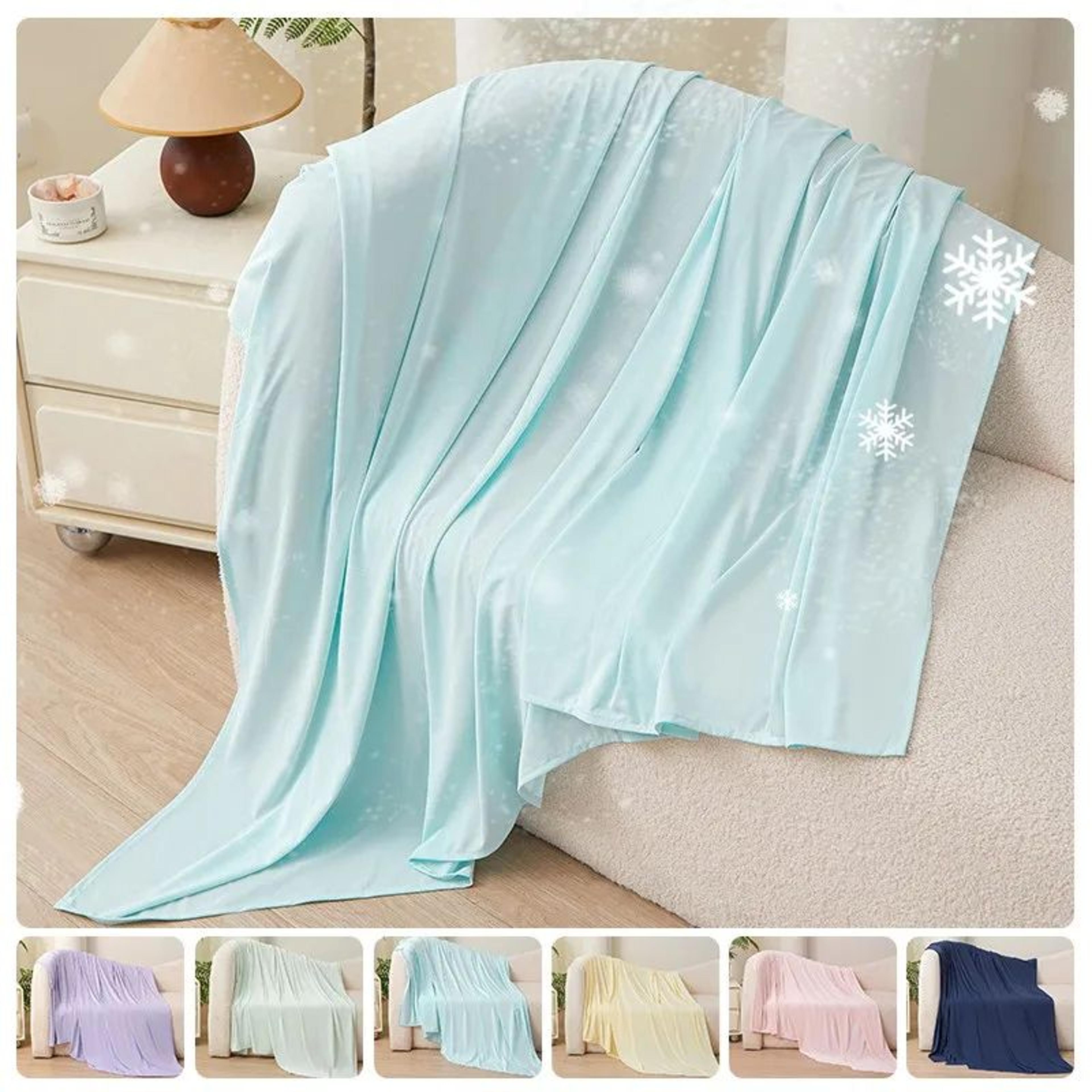 ice silk cooling blanket lightweight breathable summer bed comforter