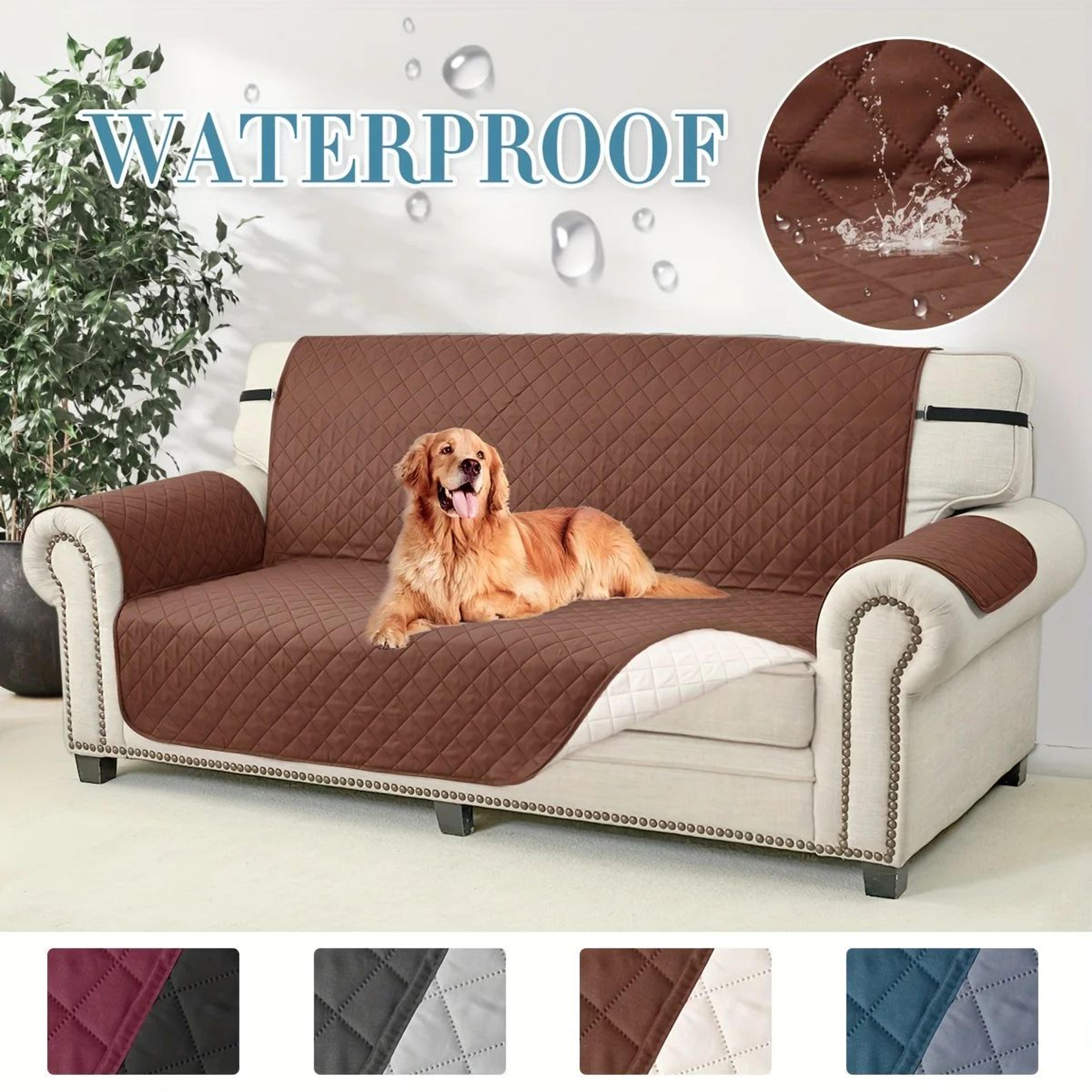 waterproof quilted plaid sofa cover non-slip furniture protector