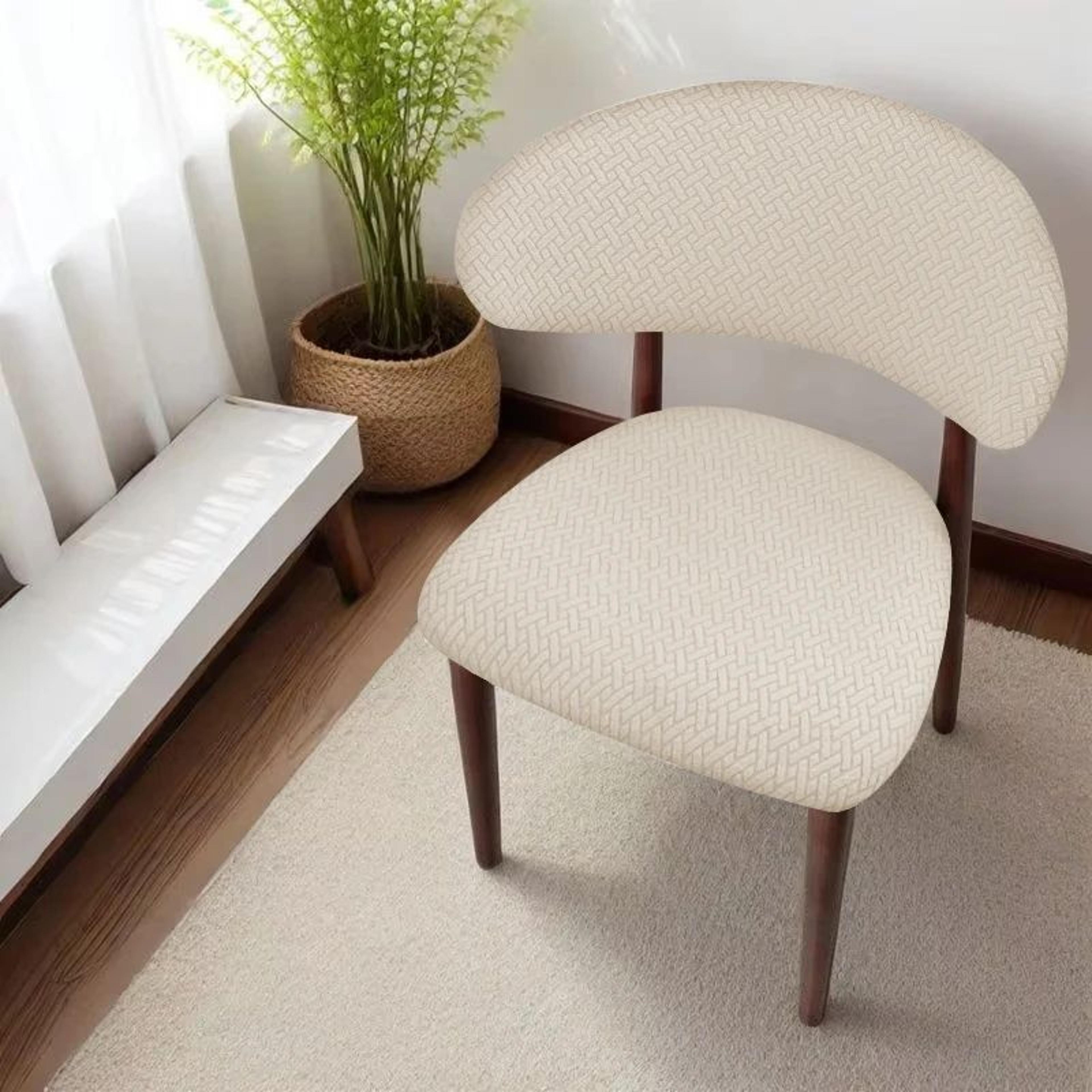 c-shaped stretch dining chair cover set for curved backrest protection