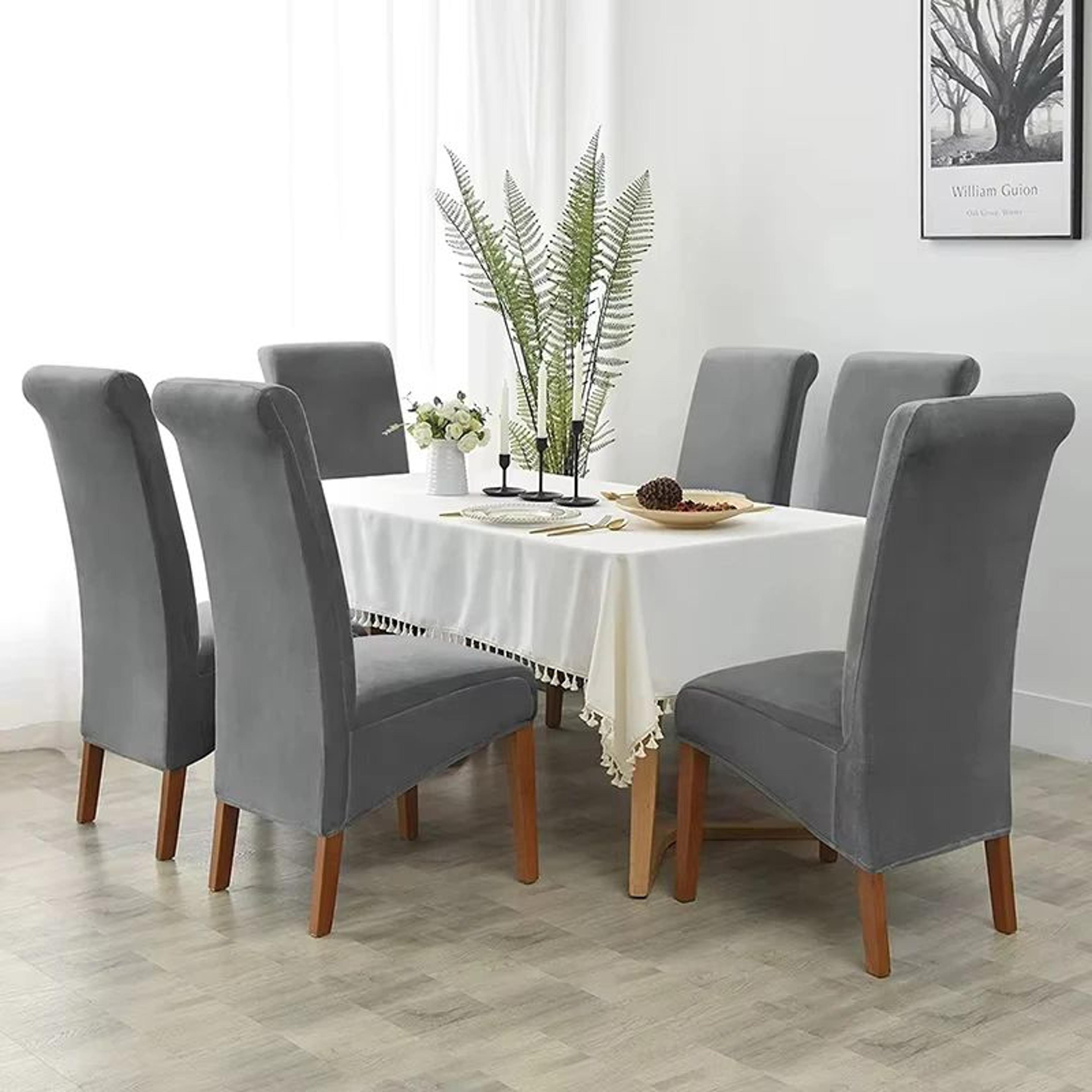 large velvet stretch dining chair cover for high back chairs