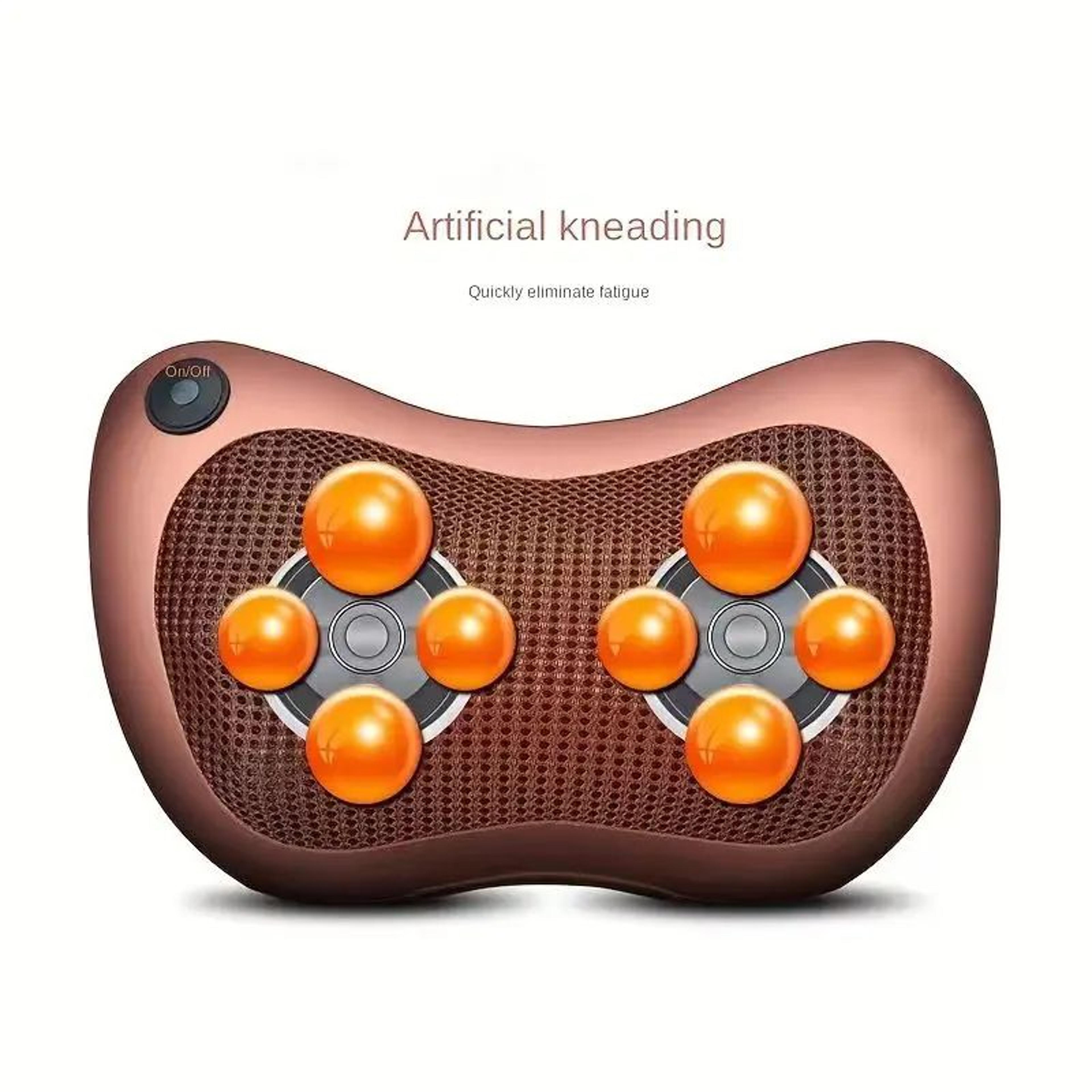 8-head heated neck and back massage pillow for home and car