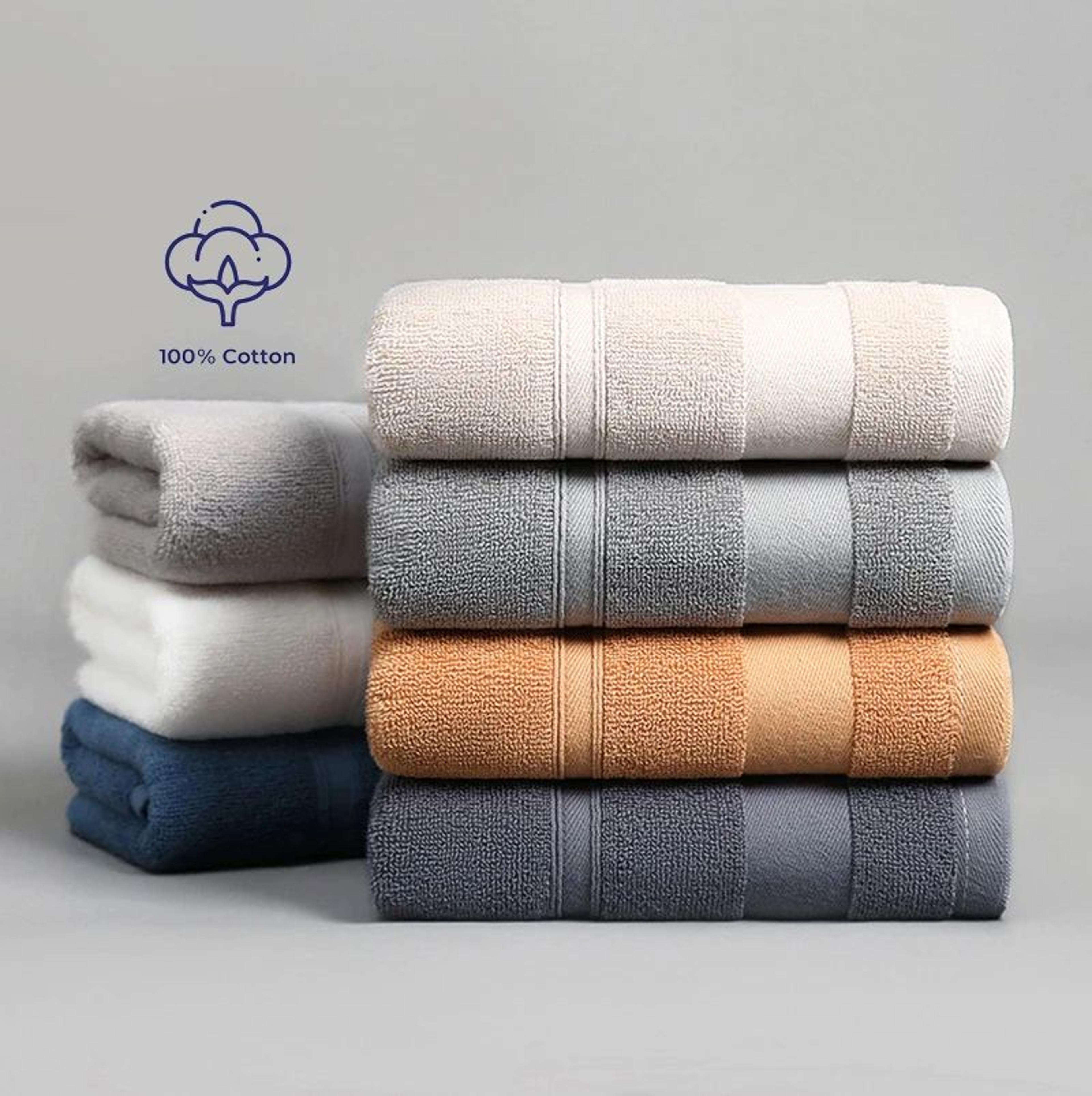 2pcs soft absorbent cotton bath towel set for bathroom spa and beach