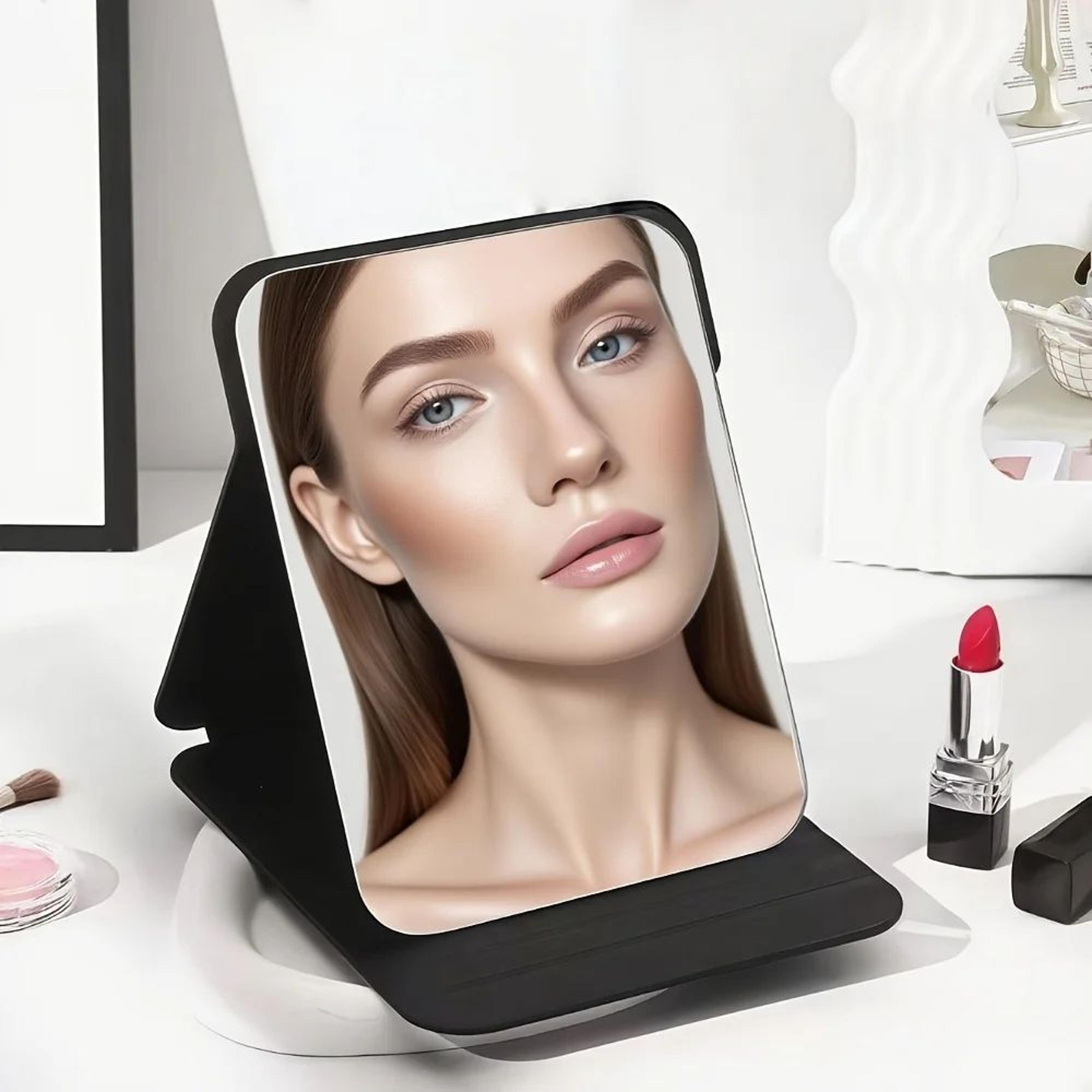 portable folding makeup mirror compact desktop vanity mirror for travel and daily grooming