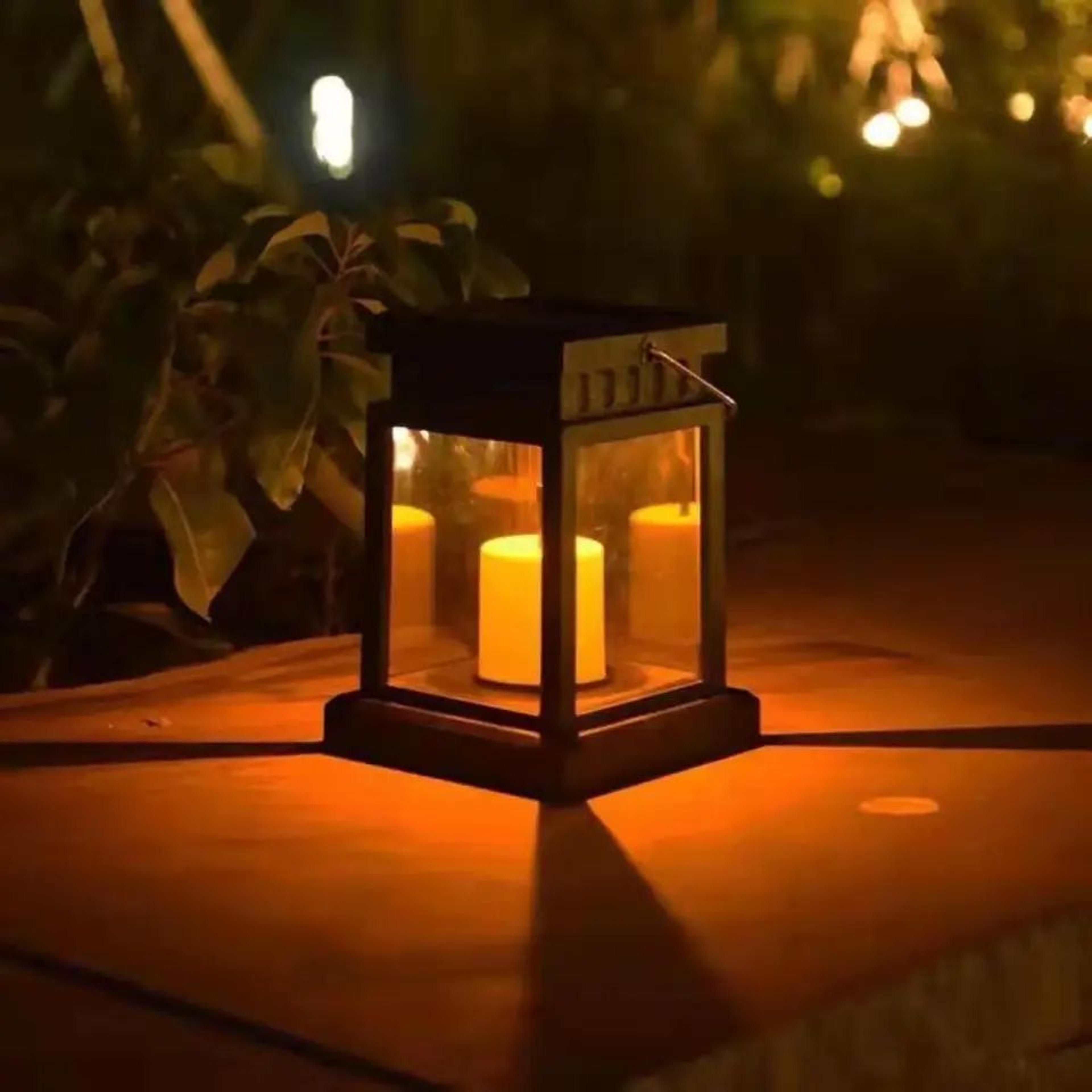 solar palace lantern outdoor solar hanging candle light for garden and patio