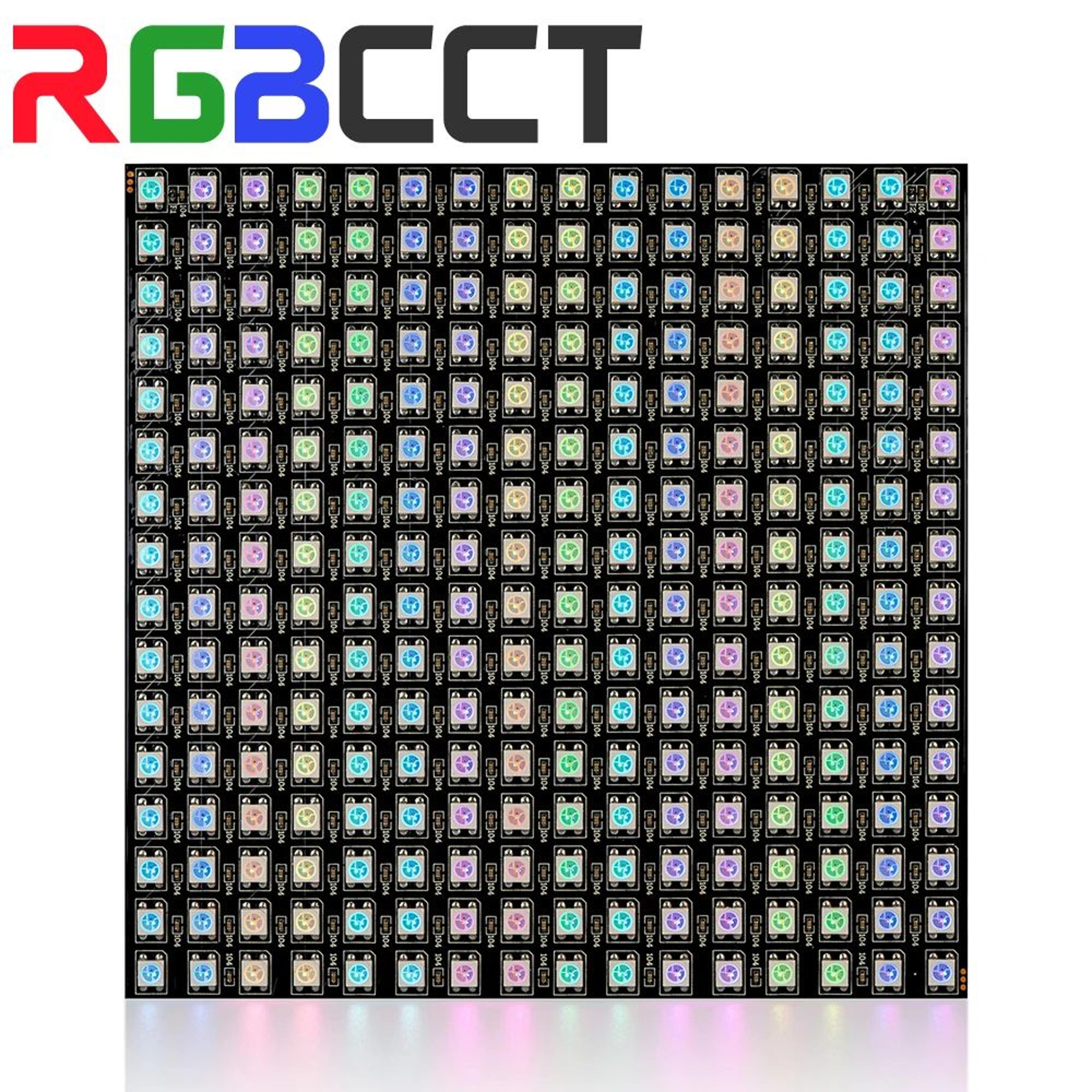 ws2812b flexible rgb led matrix panel 256 pixel addressable dc 5v
