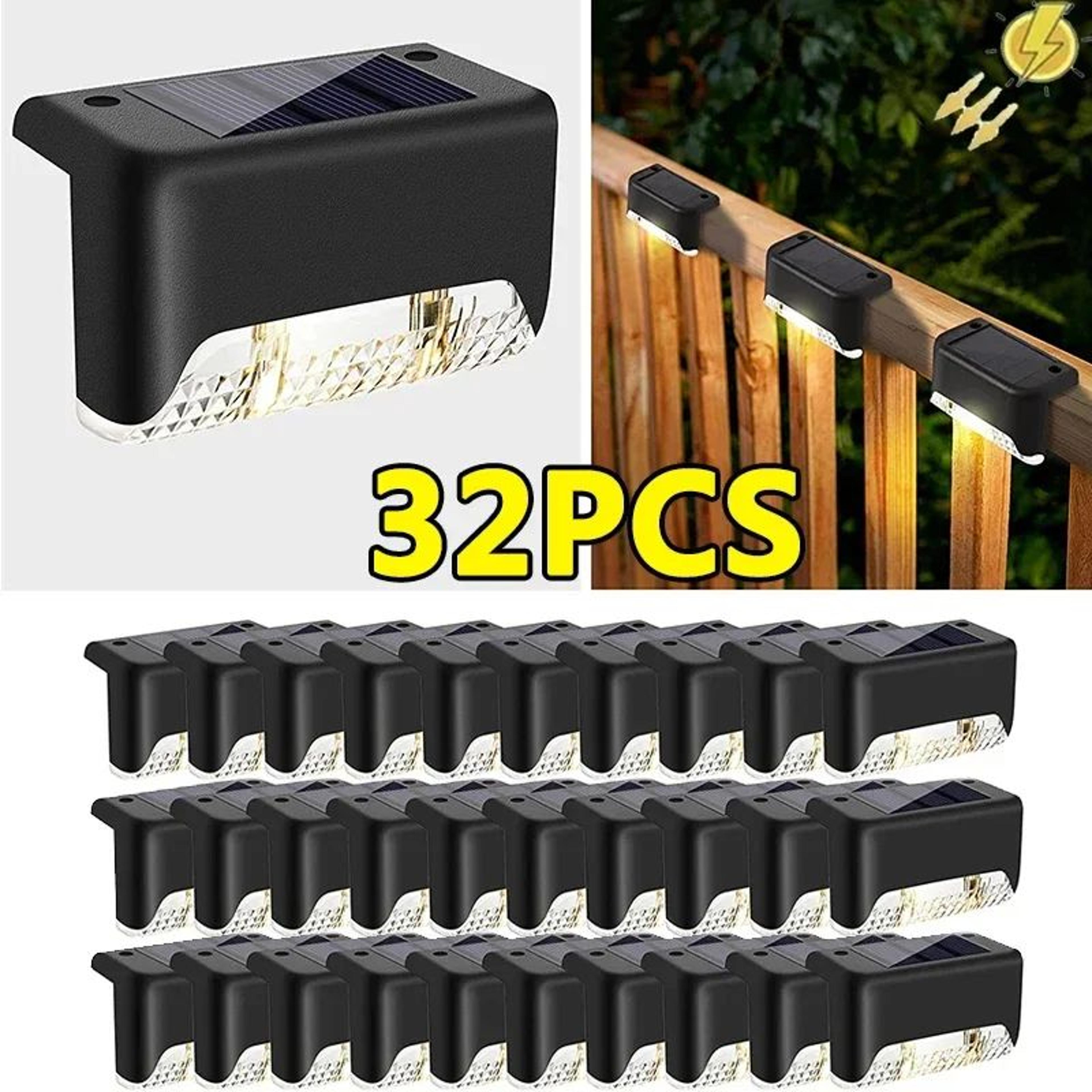 solar deck lights waterproof led fence and step lights 4 to 32pcs