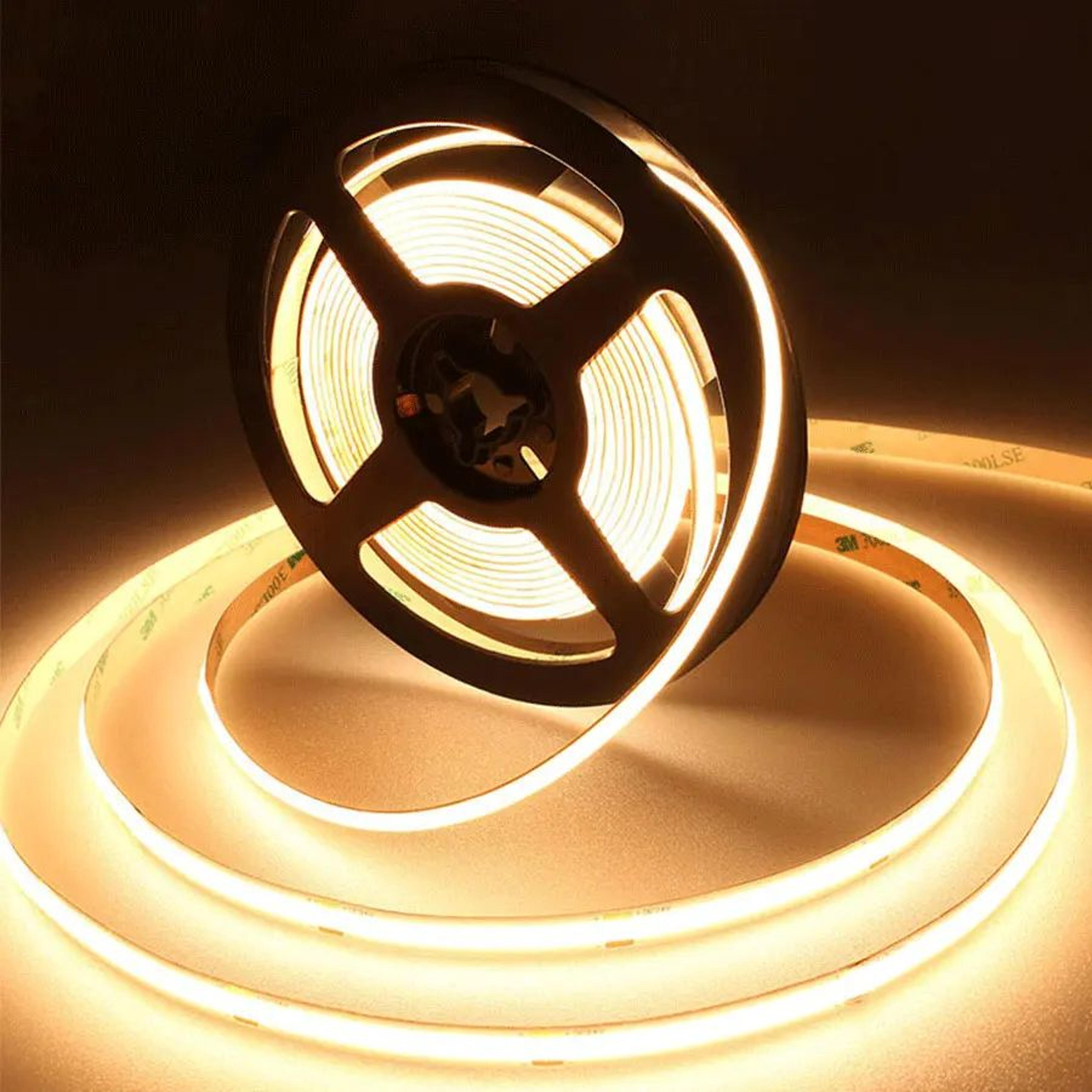12v 24v cob led strip light 320 leds/m dimmable flexible tape