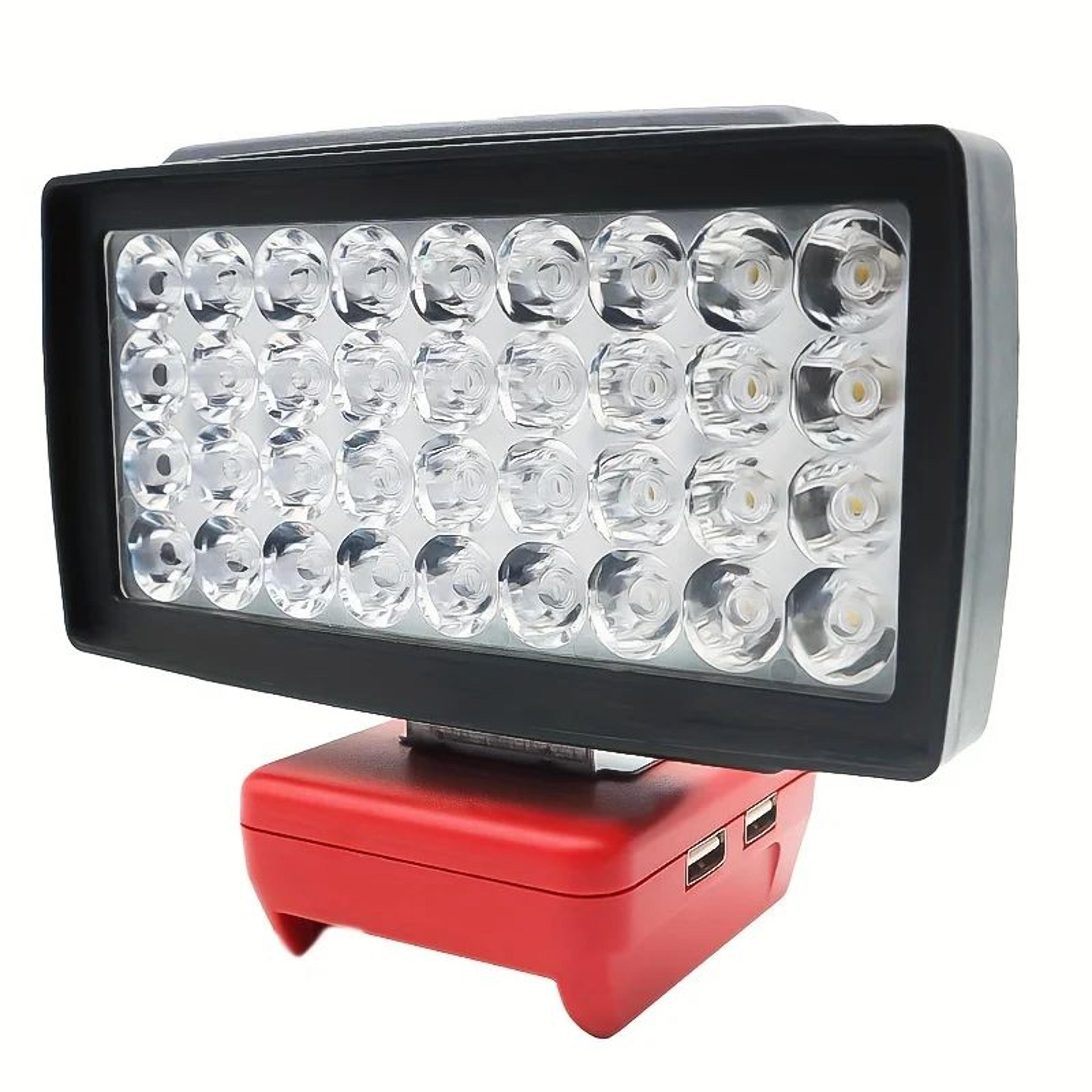 36 led 2500lm cordless flood work light for milwaukee m18 batteries