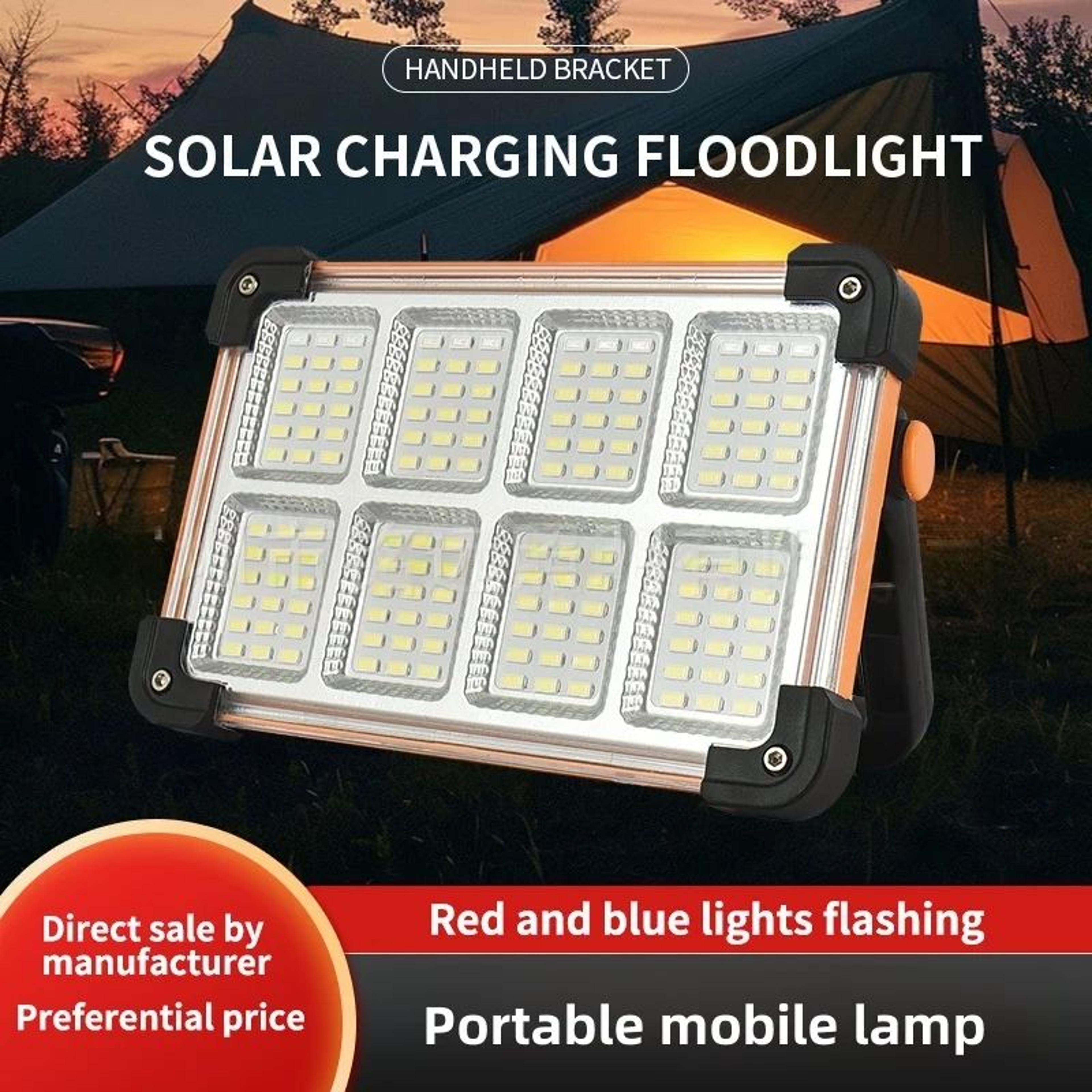 solar rechargeable magnetic led emergency camping lamp