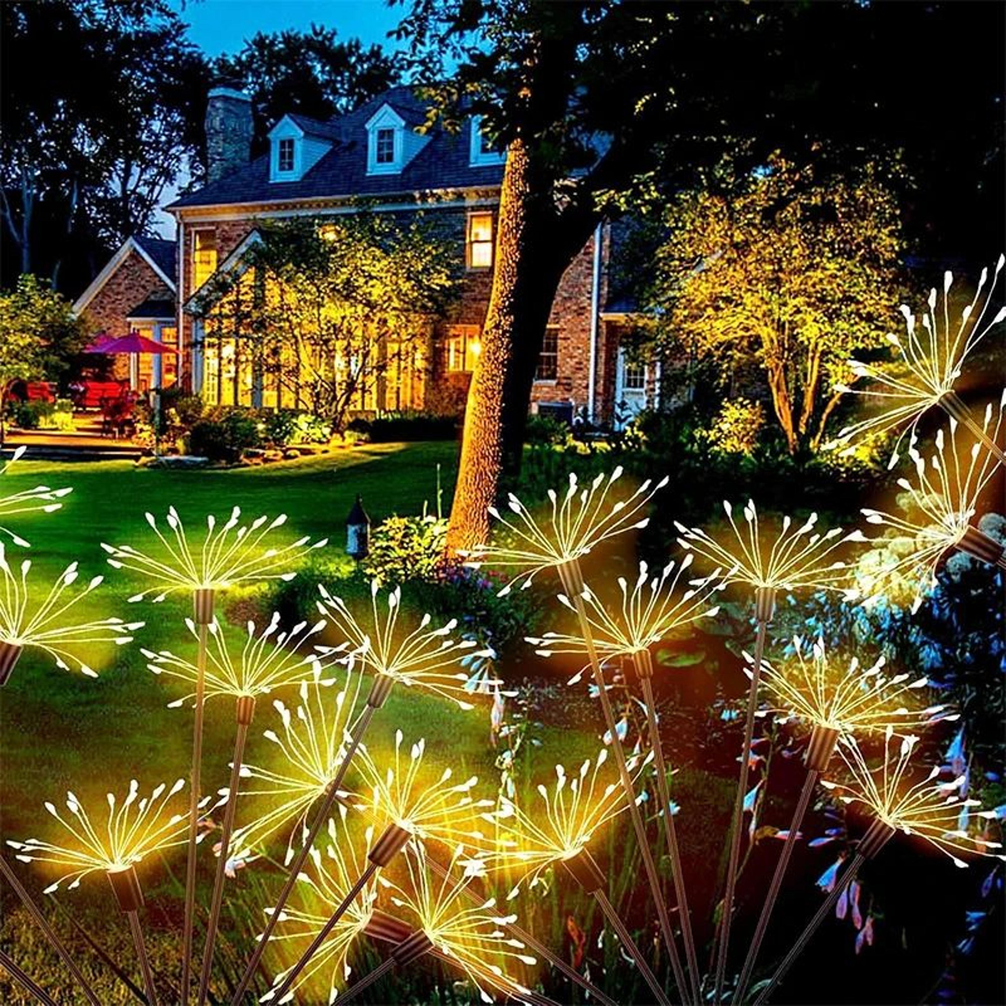 solar dancing firefly lights with 2 modes for garden and pathway