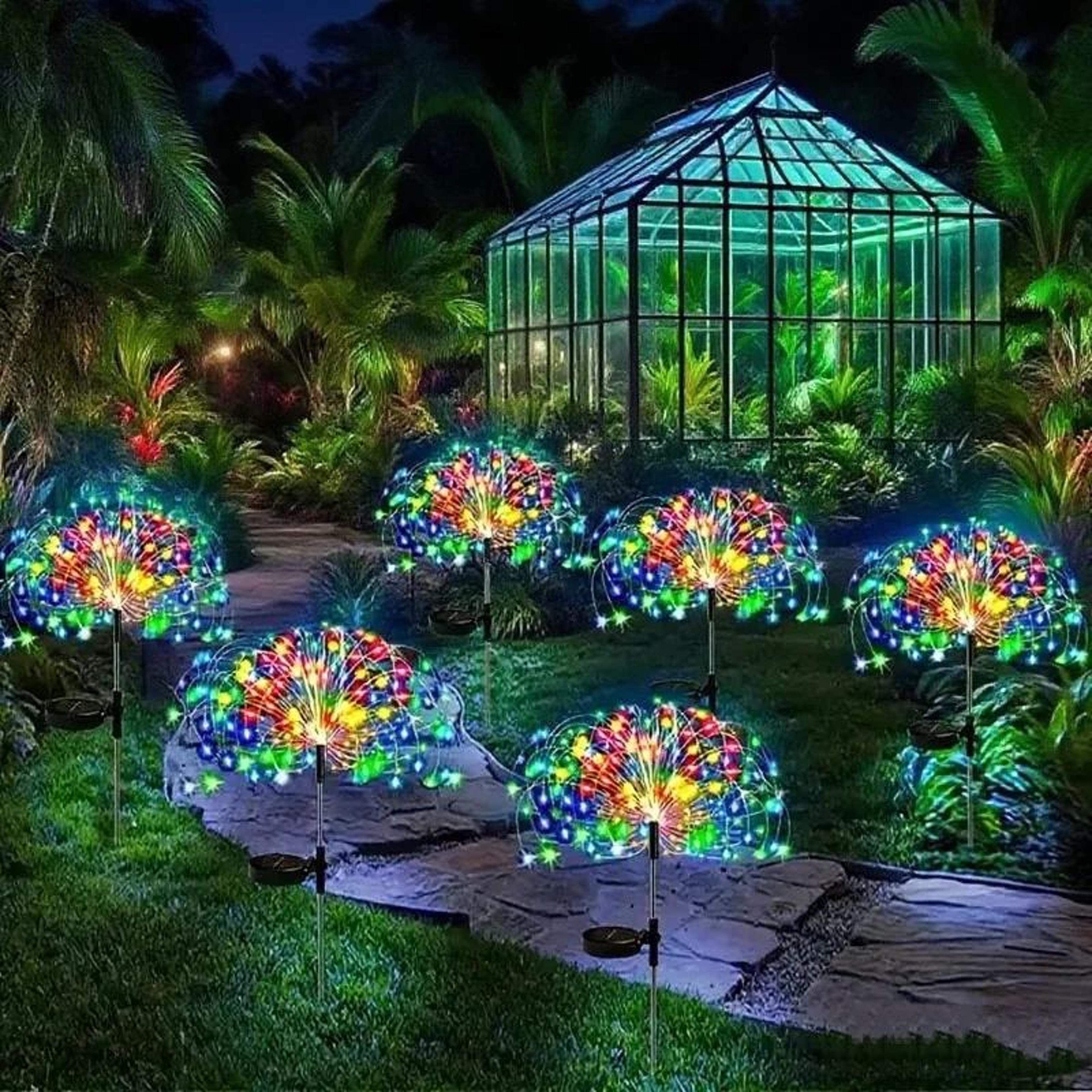 460 led solar firework garden lights for outdoor patio and christmas decor