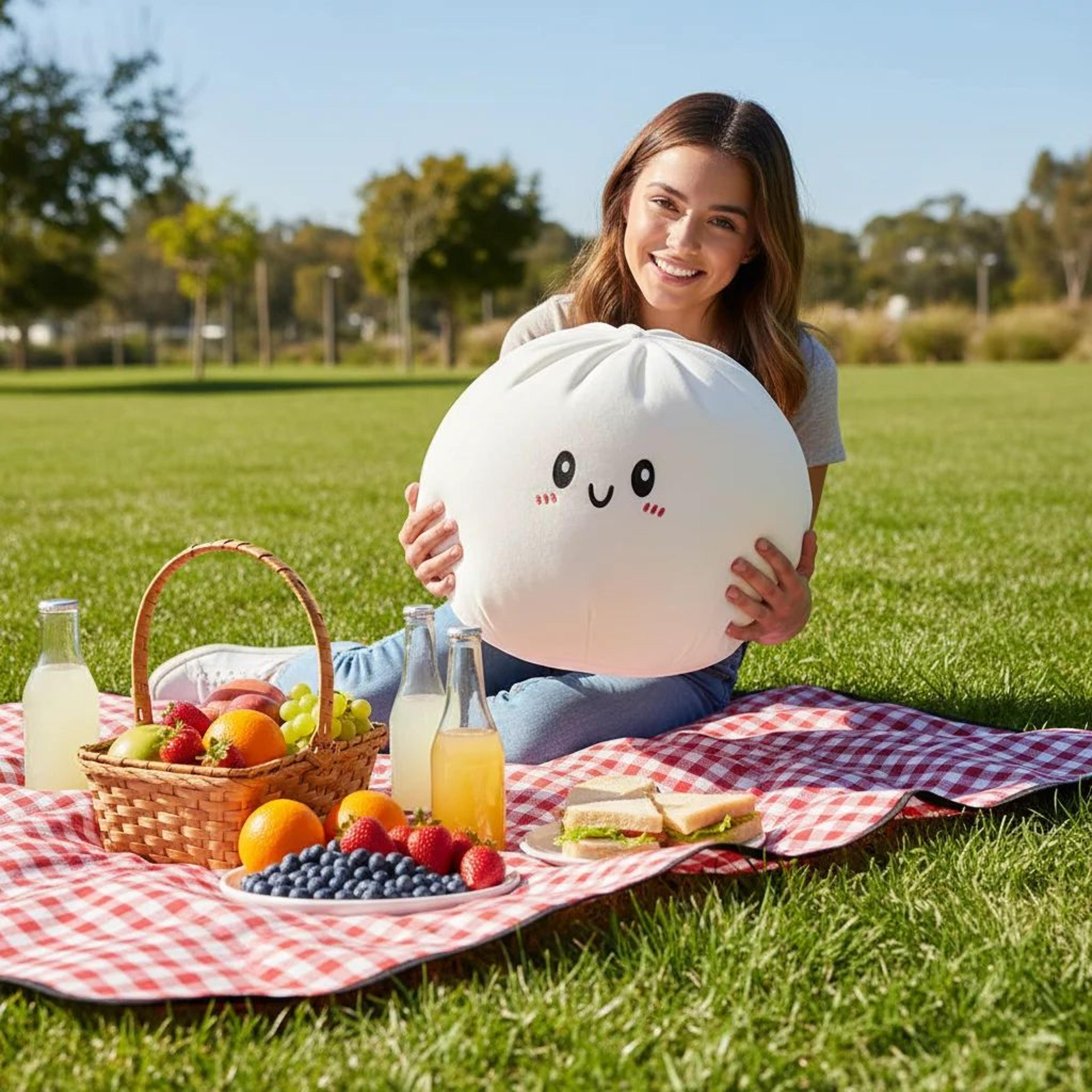 large steamed bun squishy stress relief fidget toy soft slow rebound food pillow