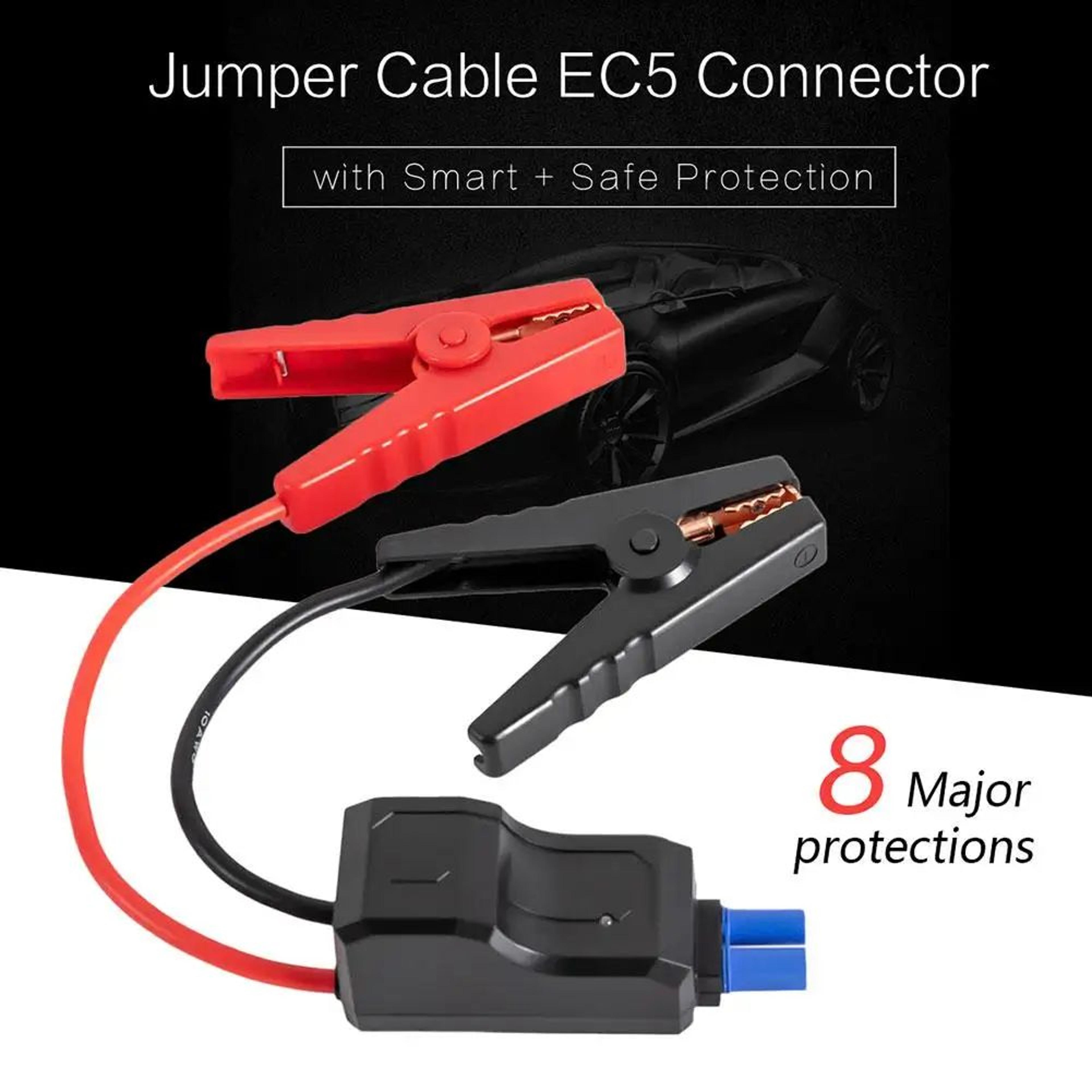 500a smart car battery jump starter cable with relay smart clamps