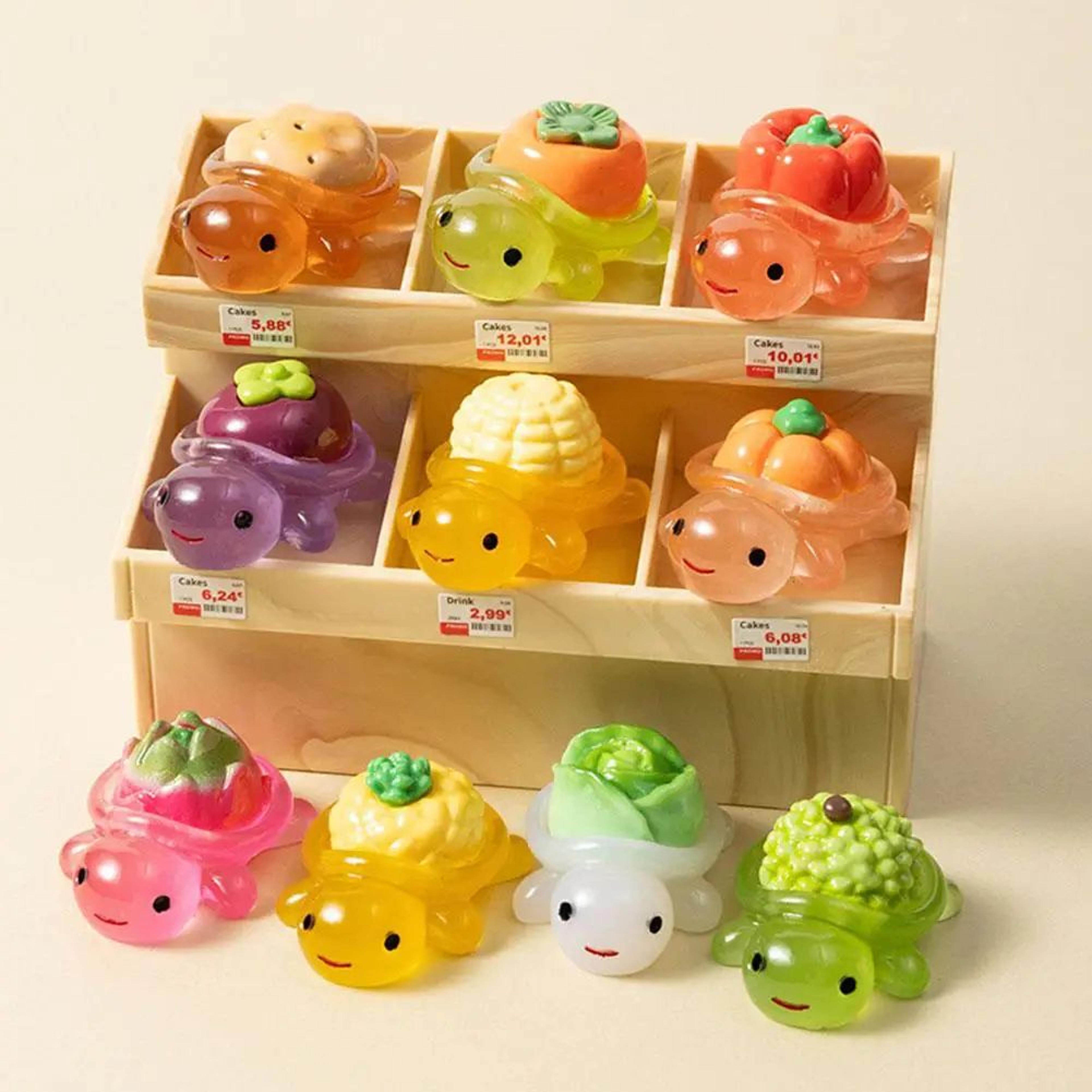 glow in the dark mini turtle figurines for fairy garden and micro landscape decor
