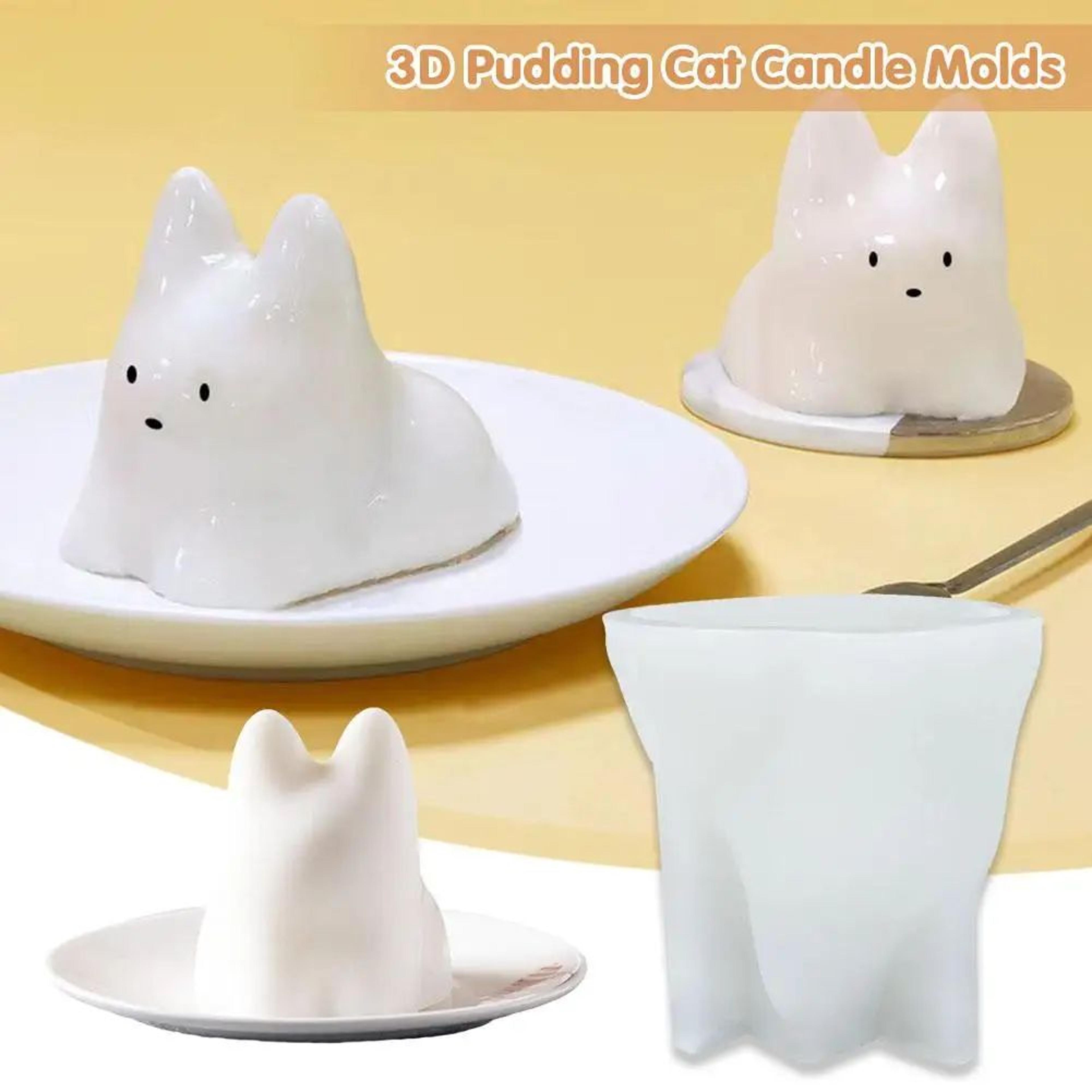 cat milk pudding silicone mold for jelly, mousse and cute desserts
