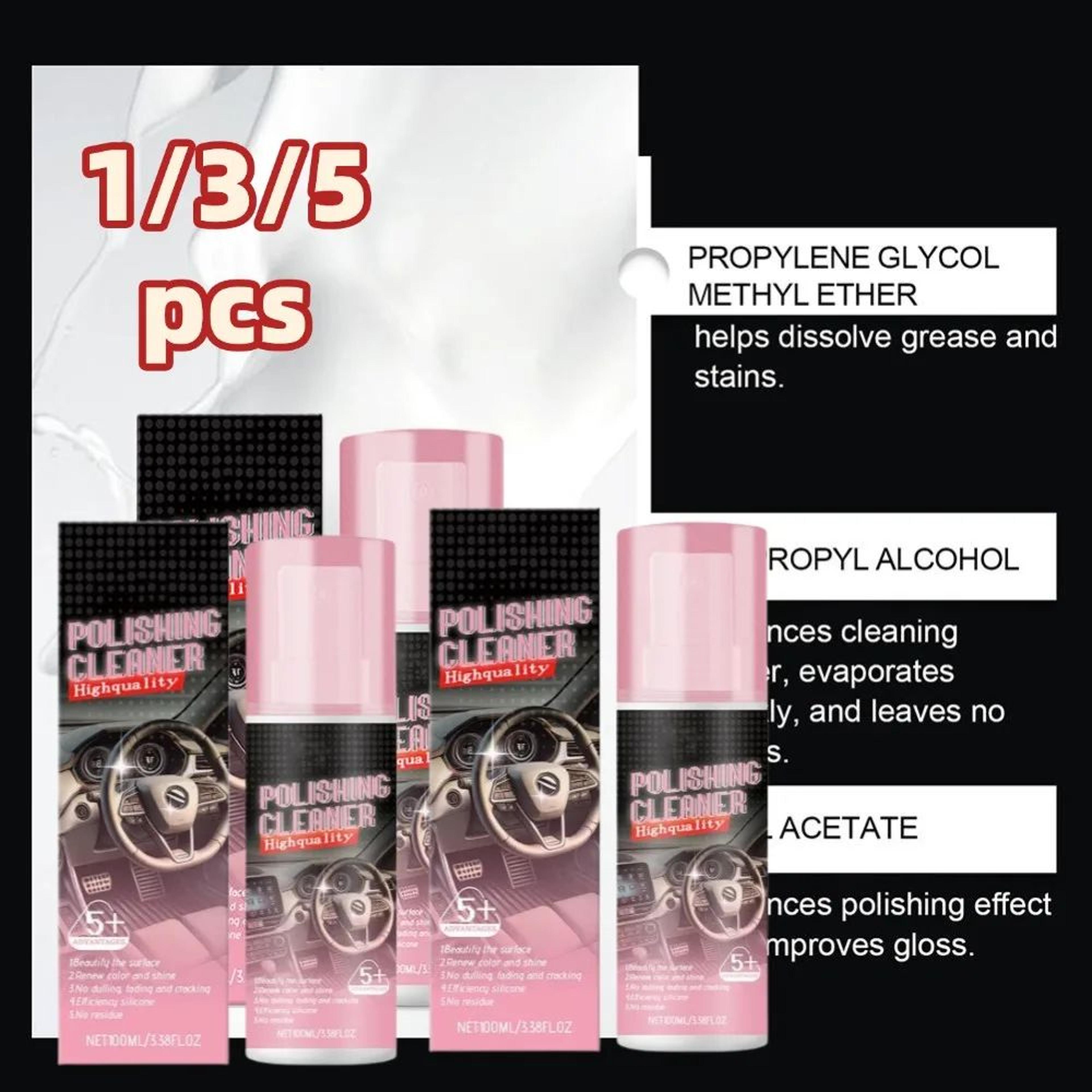 car interior polish and cleaner for leather, dashboard and trim - 100ml