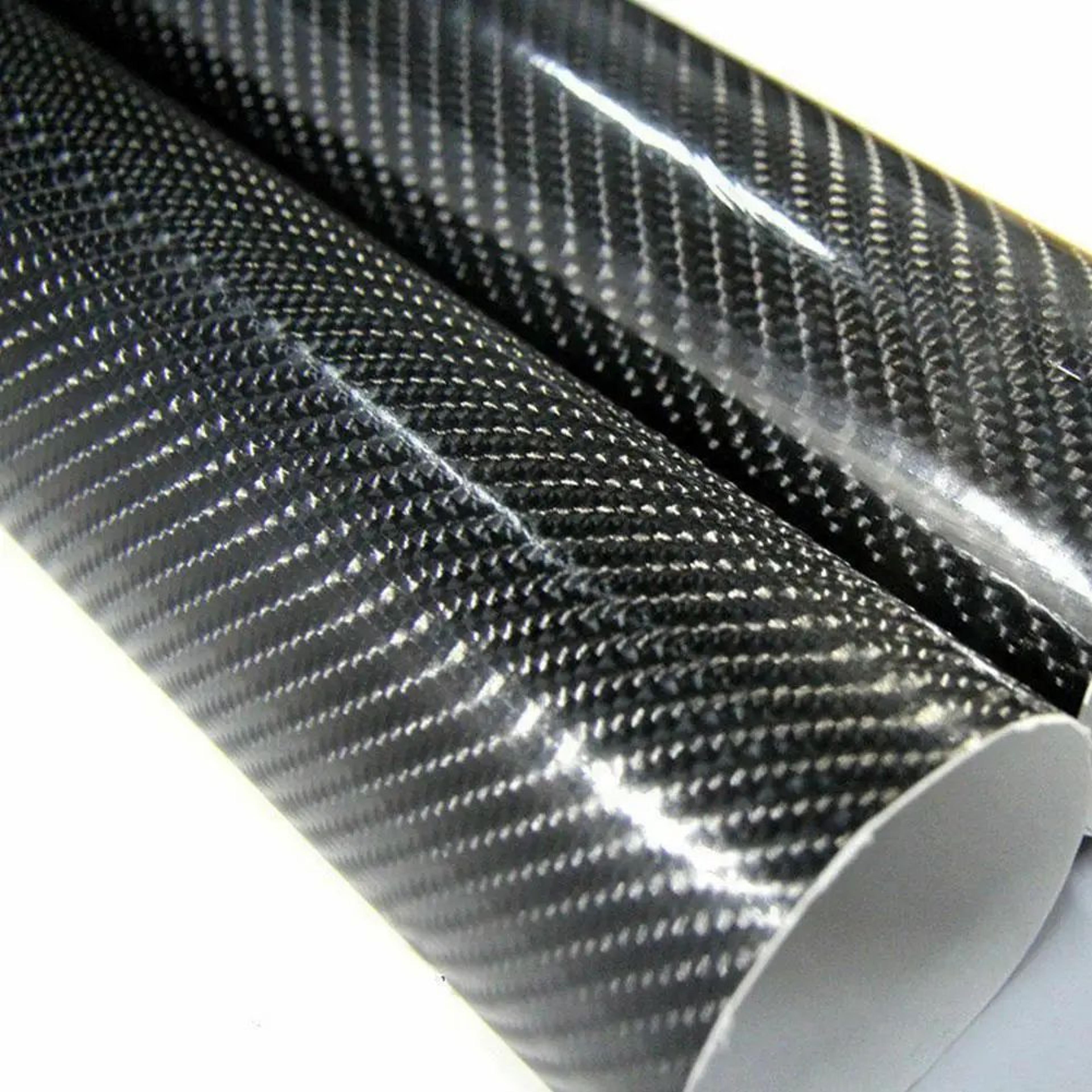 7d carbon fiber vinyl wrap 11.81 x 59.84 inch high gloss self-adhesive car wrap film