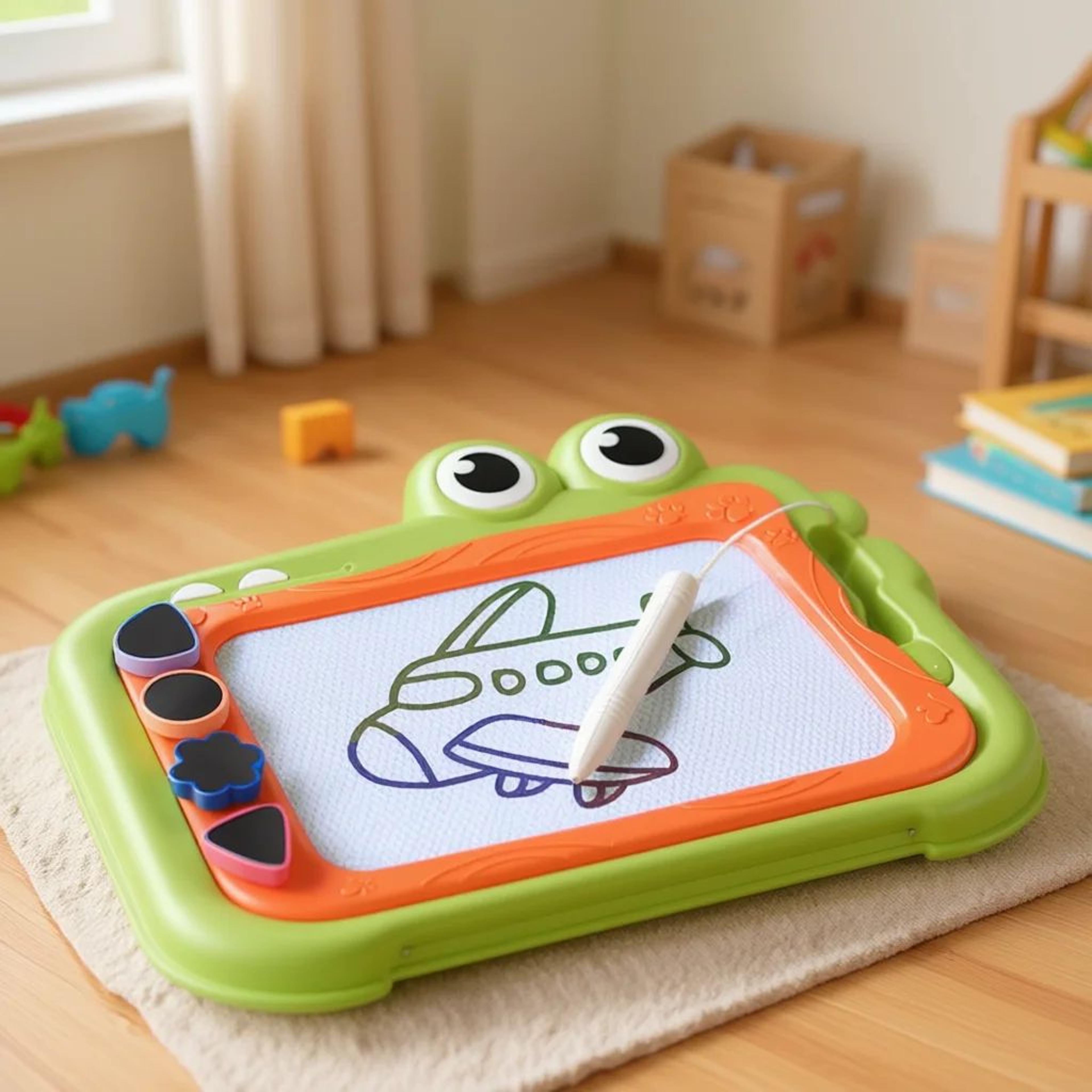 cartoon magnetic drawing board for kids - erasable montessori writing toy