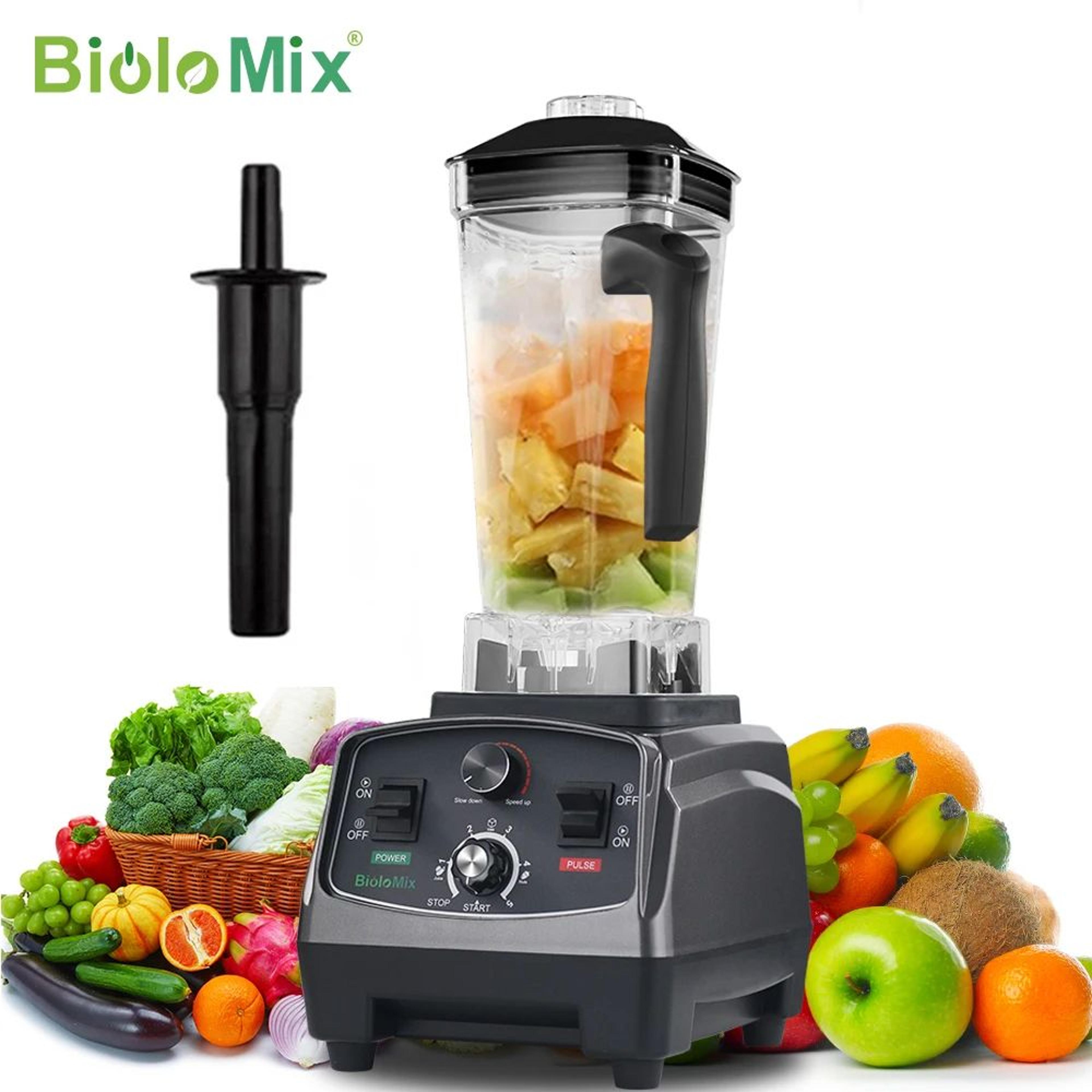biolomix 2200w 3hp heavy duty blender with timer and 2l bpa-free jar
