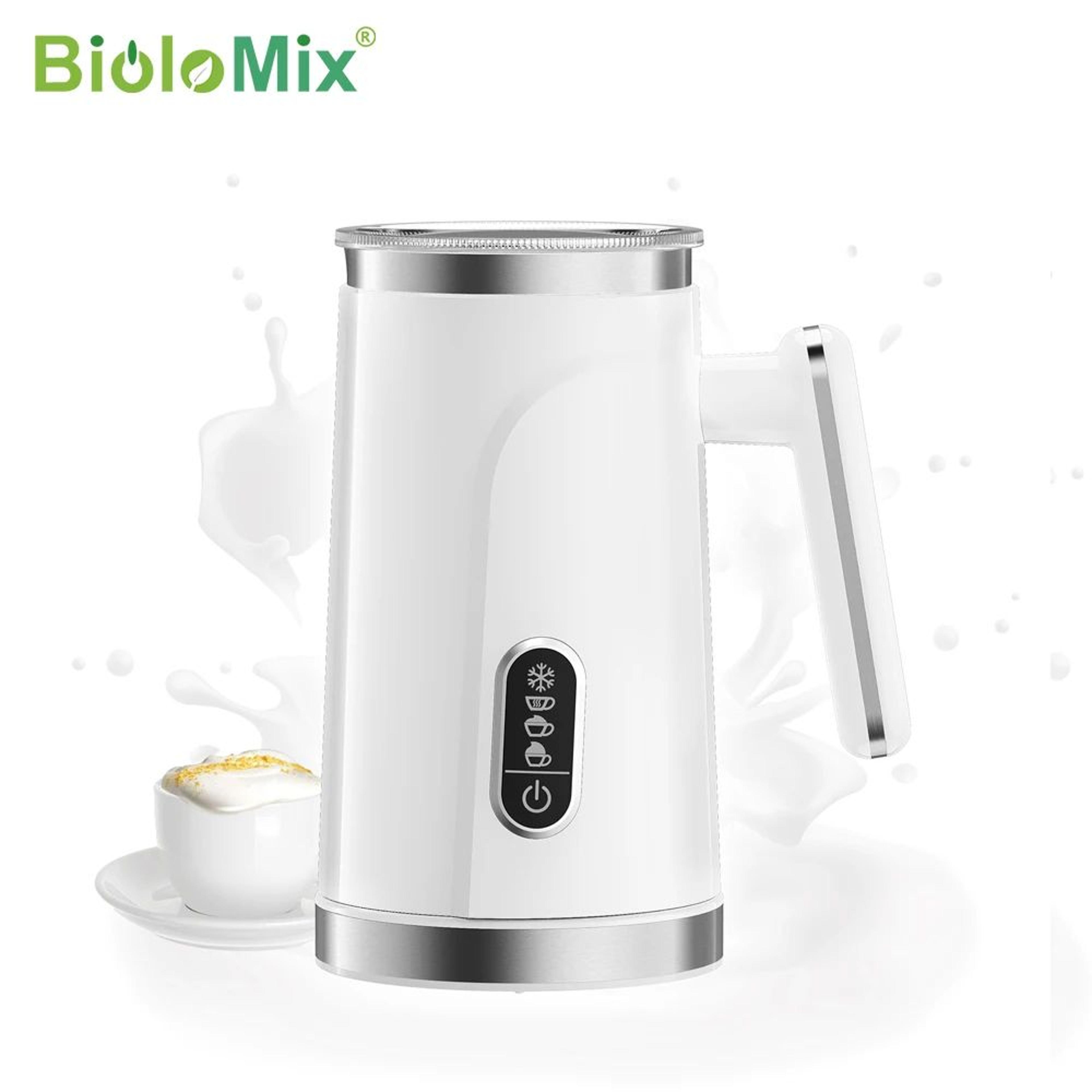 biolomix 4-in-1 automatic milk frother and warmer 500w hot and cold foam maker