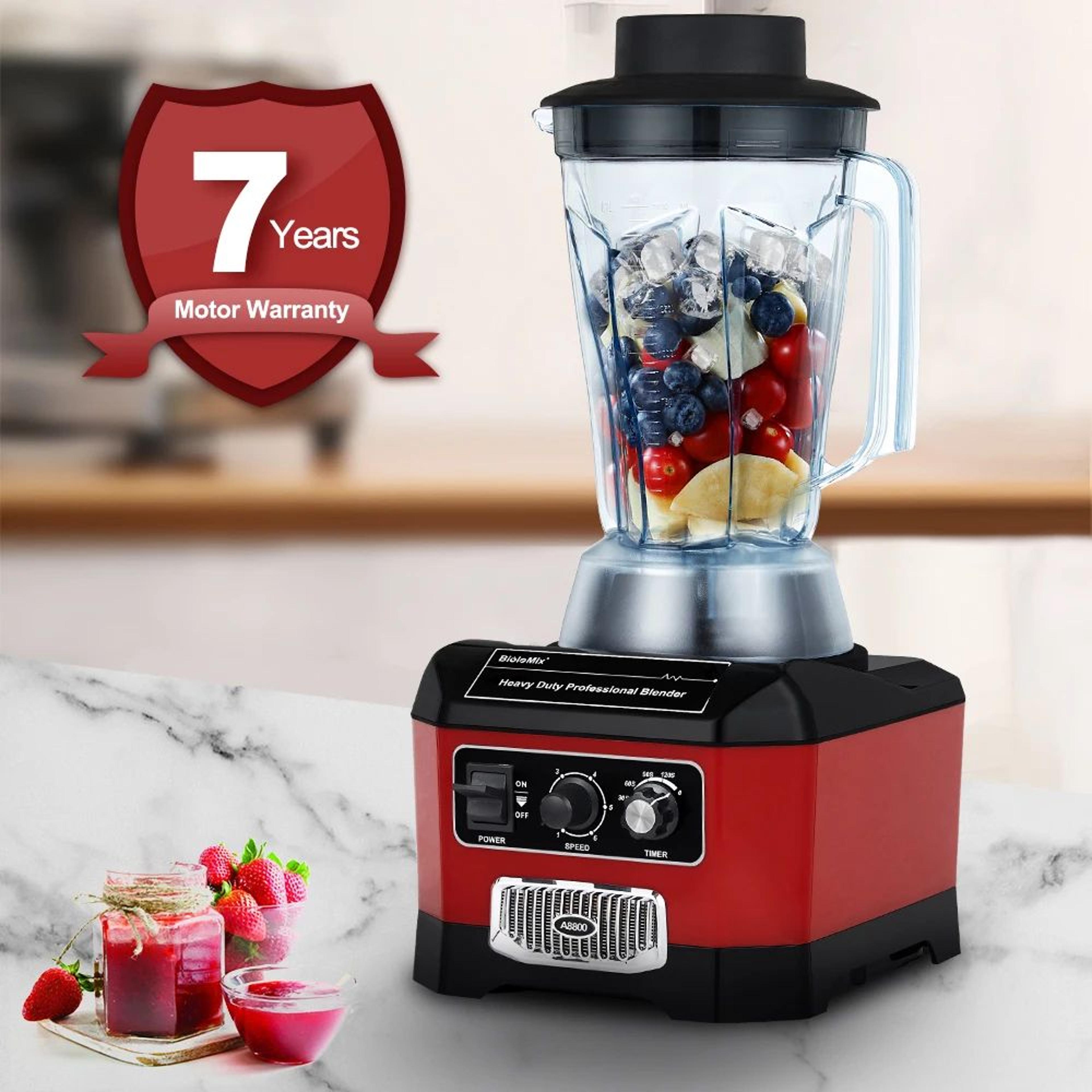2200w commercial blender with 2l bpa-free jar, 6-speed ice crusher and smoothie maker