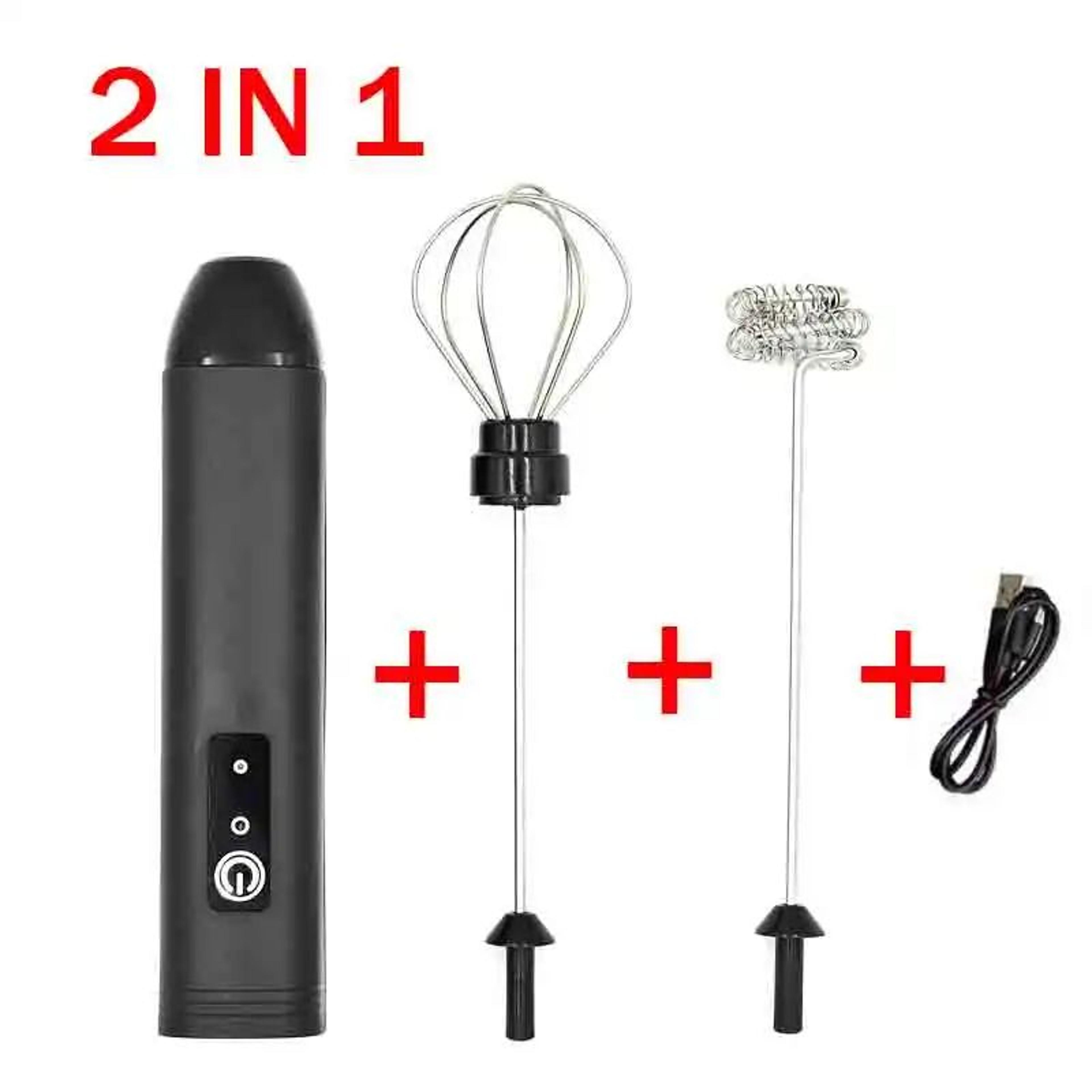 handheld electric milk frother and egg beater for coffee and kitchen mixing