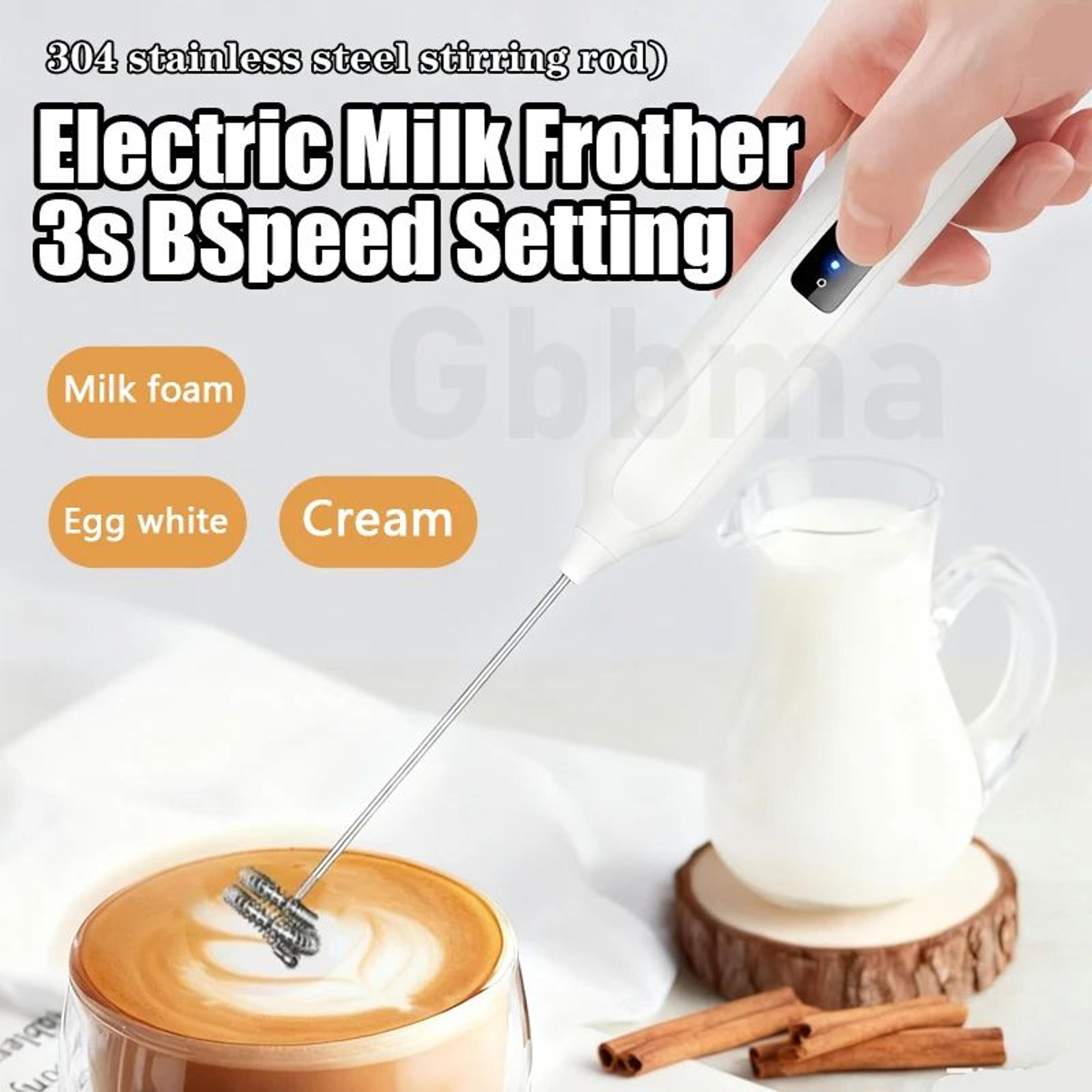 gbbma handheld electric milk frother and egg beater for coffee and drinks