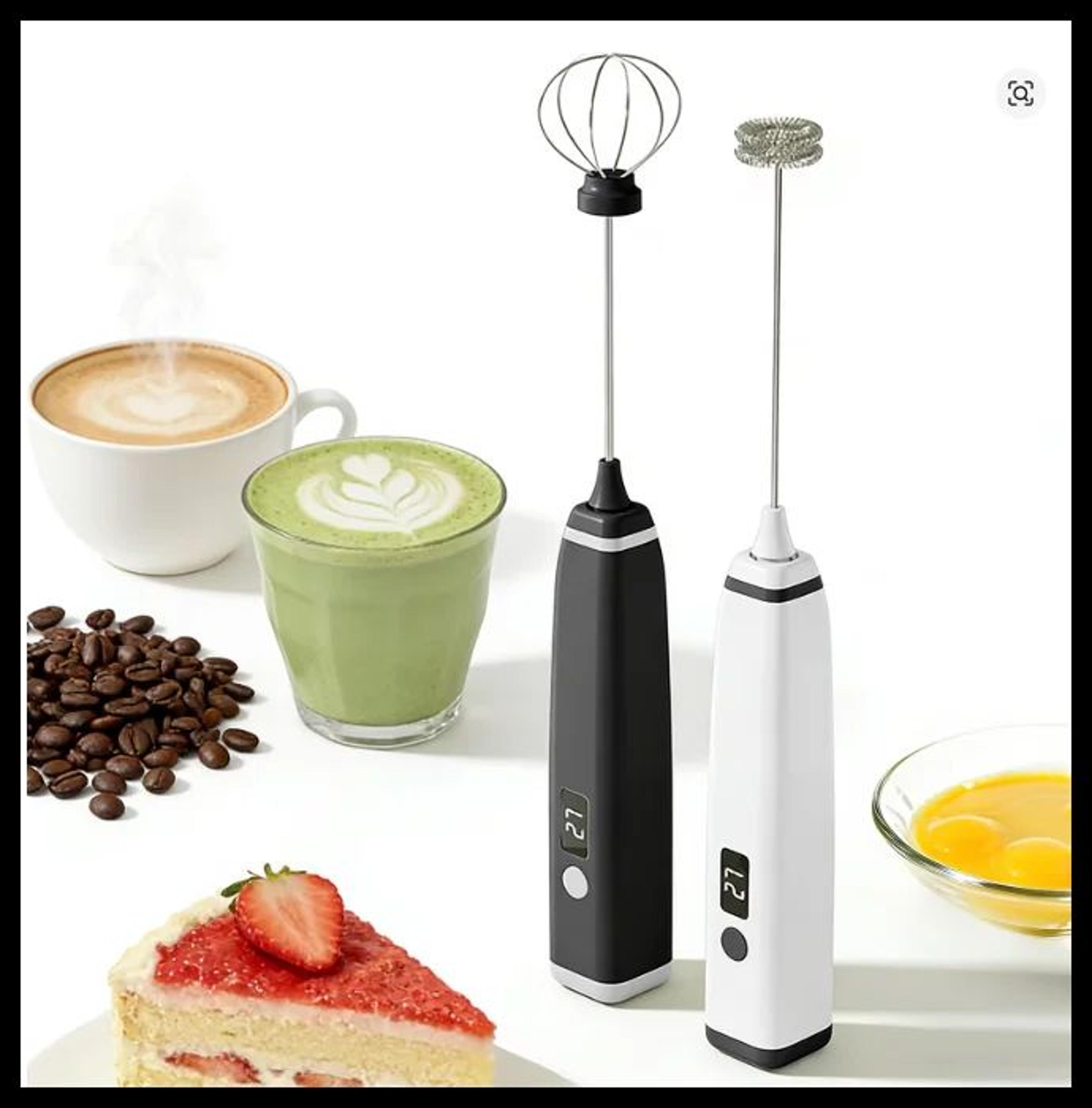 cordless rechargeable handheld milk frother and electric drink mixer