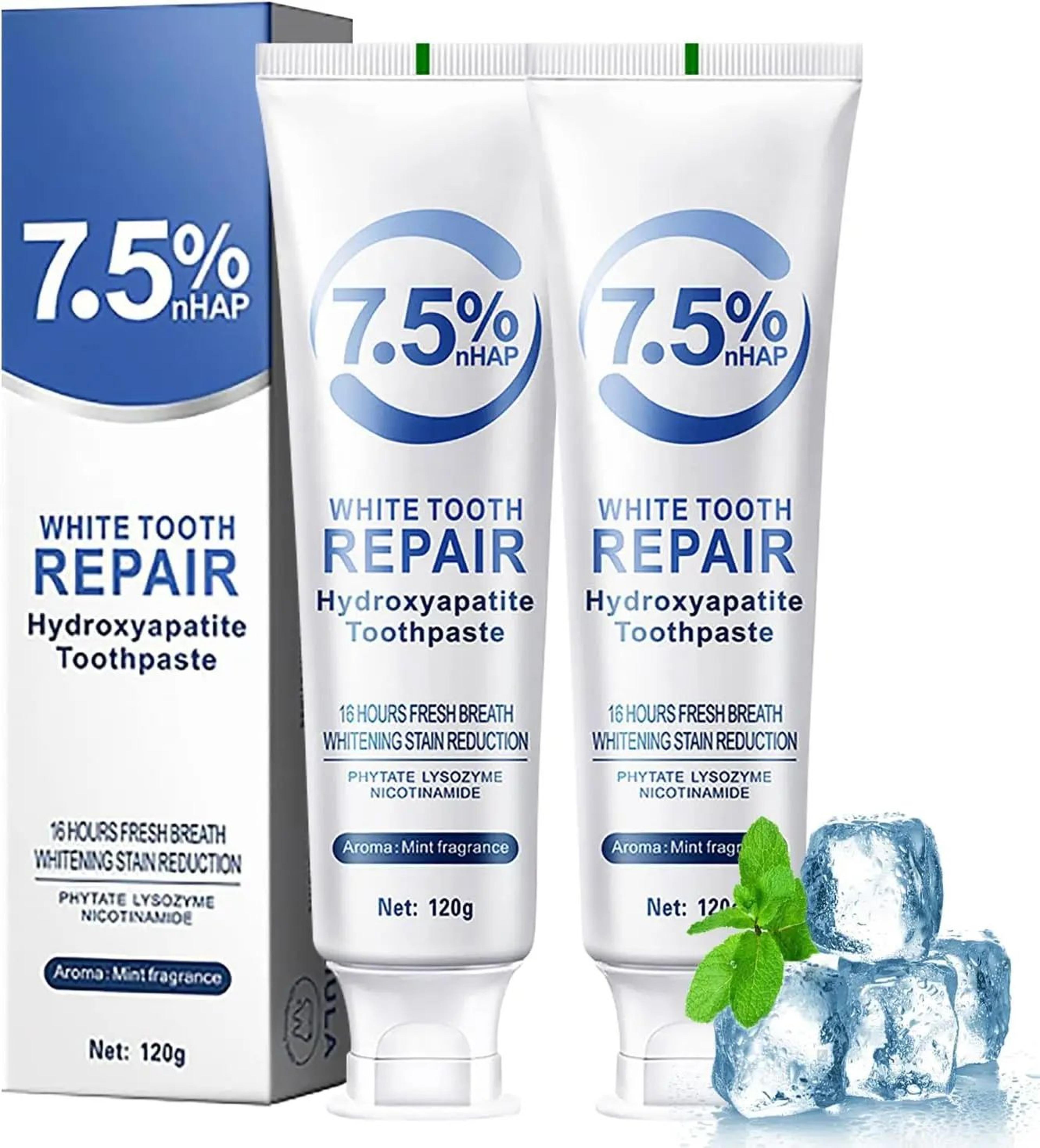 120g hydroxyapatite whitening toothpaste for stain removal and fresh breath