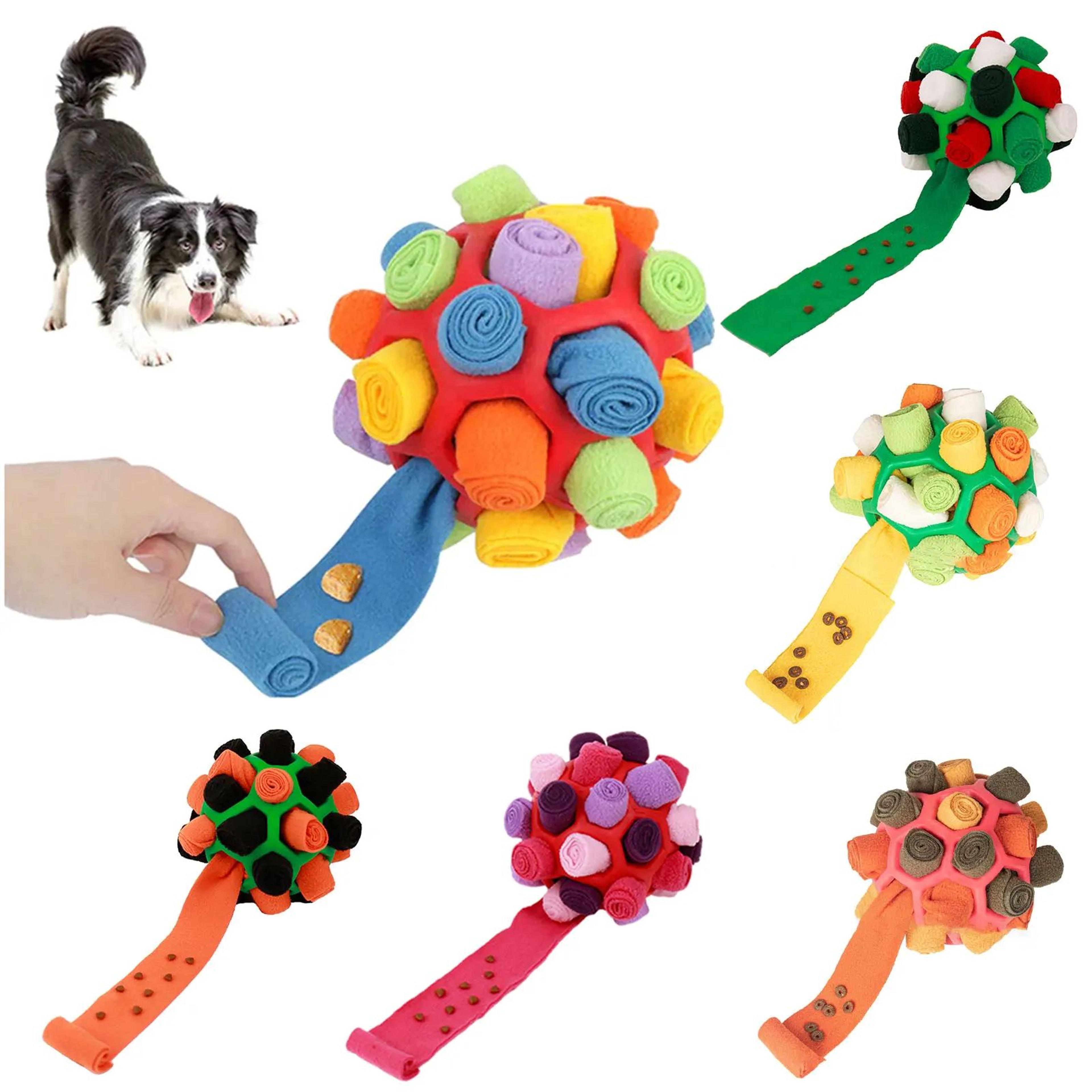 interactive dog snuffle ball treat puzzle and chew toy for boredom relief