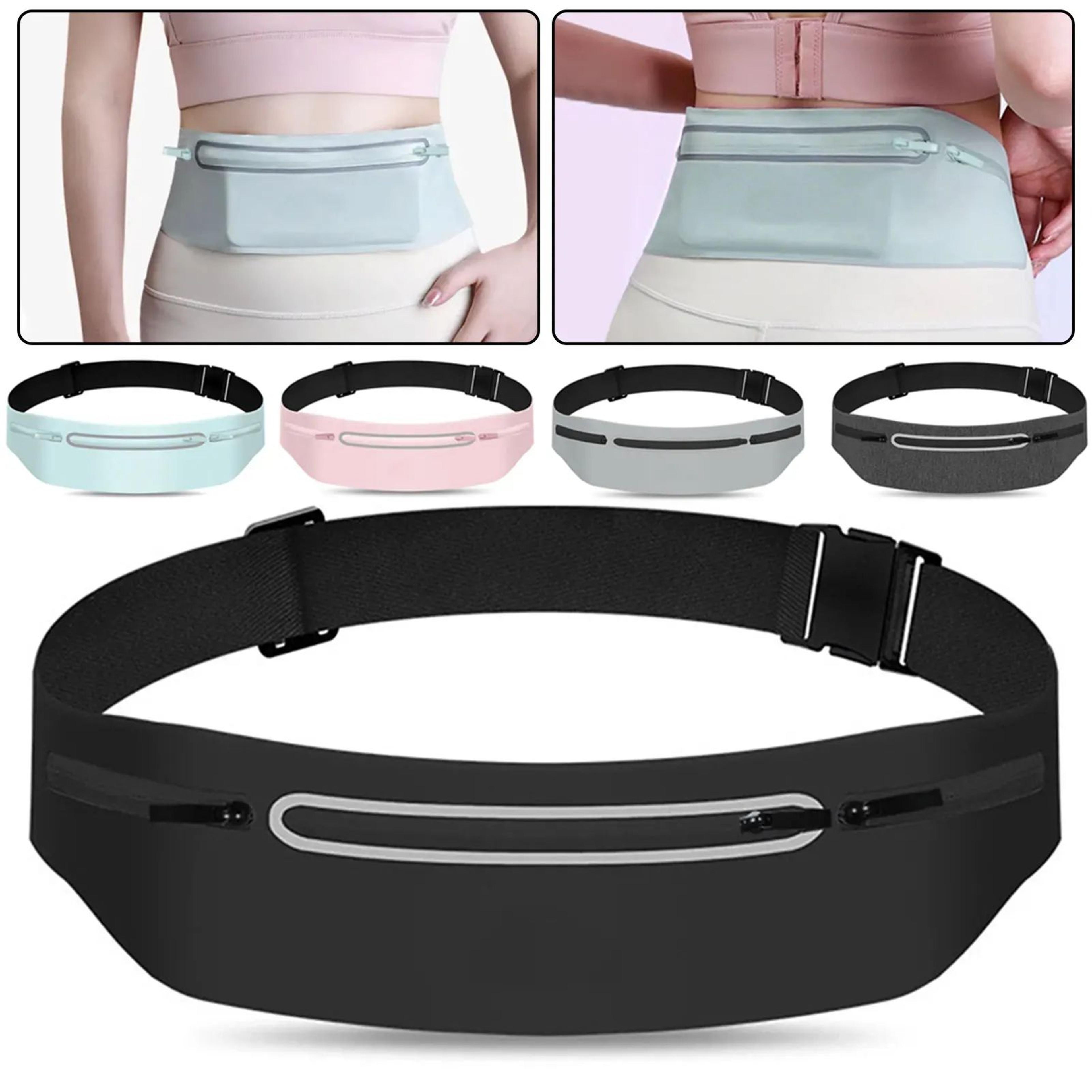 waterproof running waist pack with adjustable belt and phone pouch