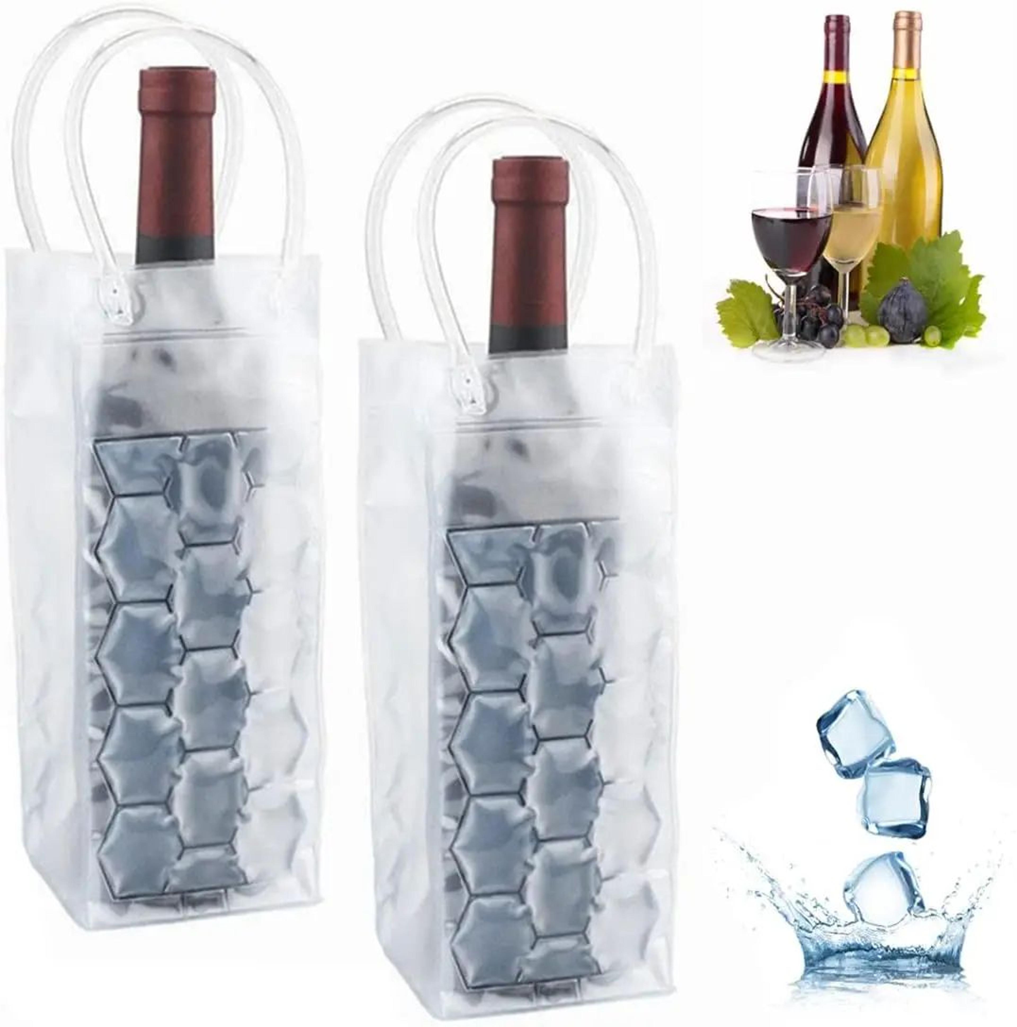 reusable gel wine bottle cooler bag for champagne, beer and drinks