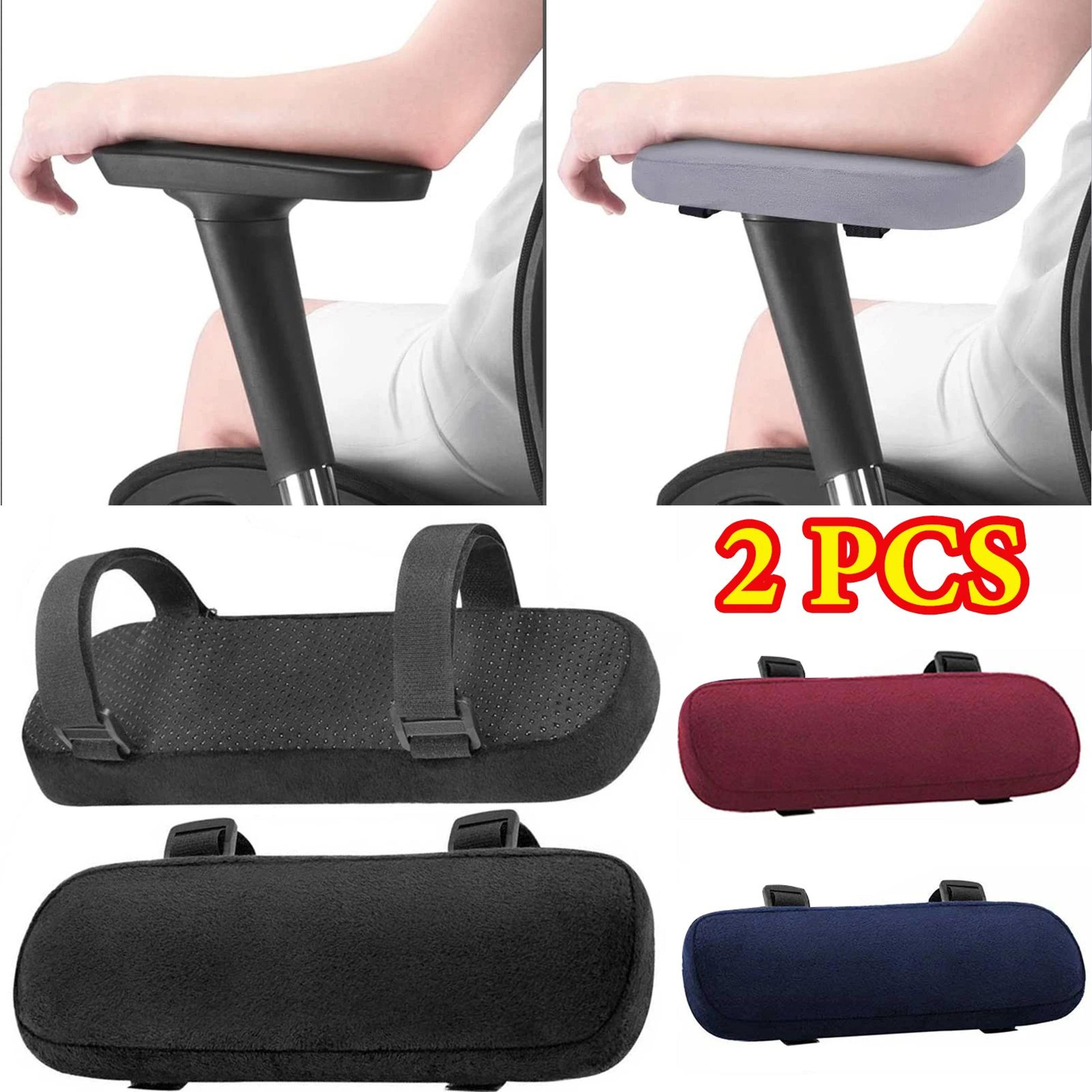 2pcs soft chair armrest cushion pads - washable office and gaming chair elbow support