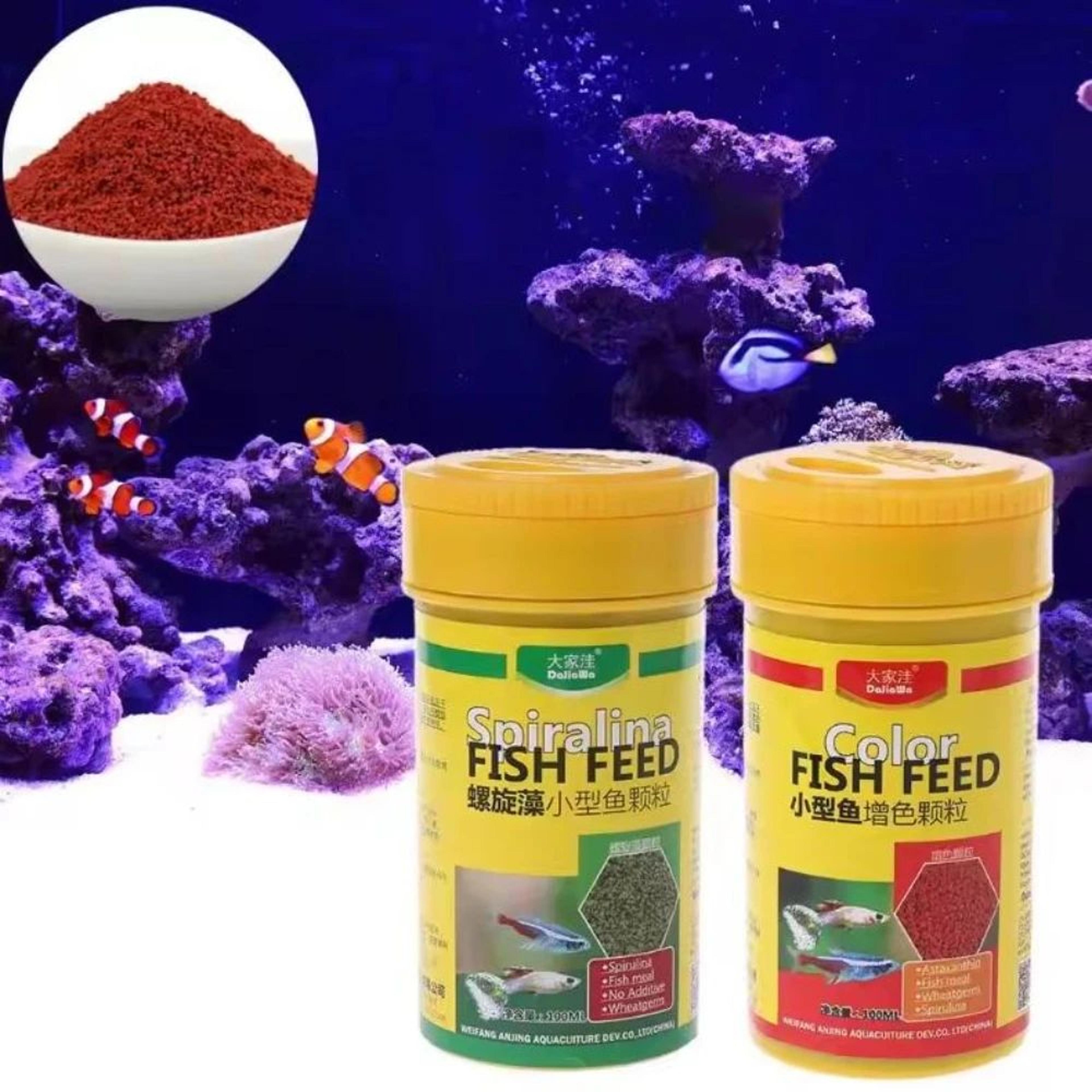 100ml spirulina tropical fish food granules for color enhancement