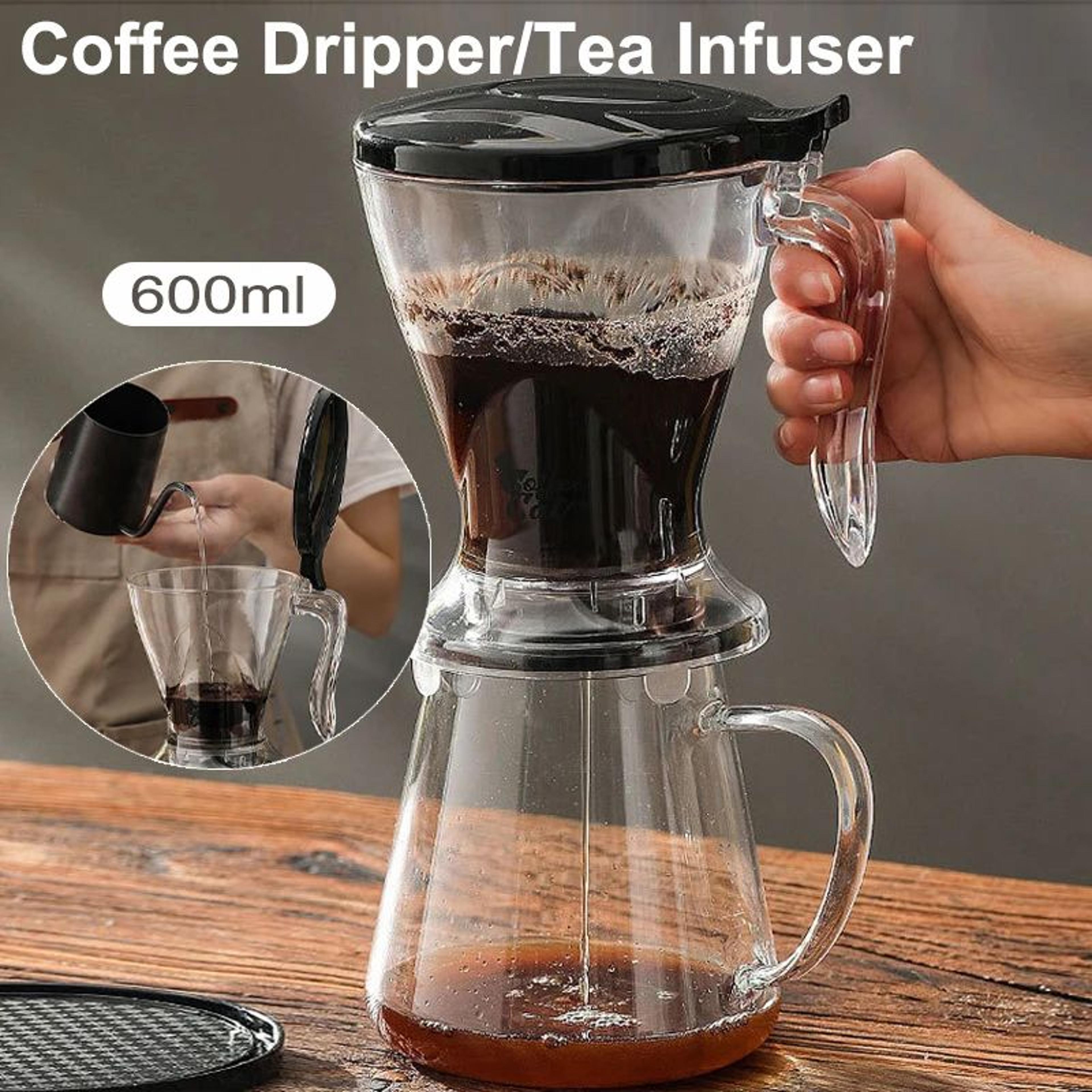 600ml pour over coffee dripper and loose leaf tea infuser