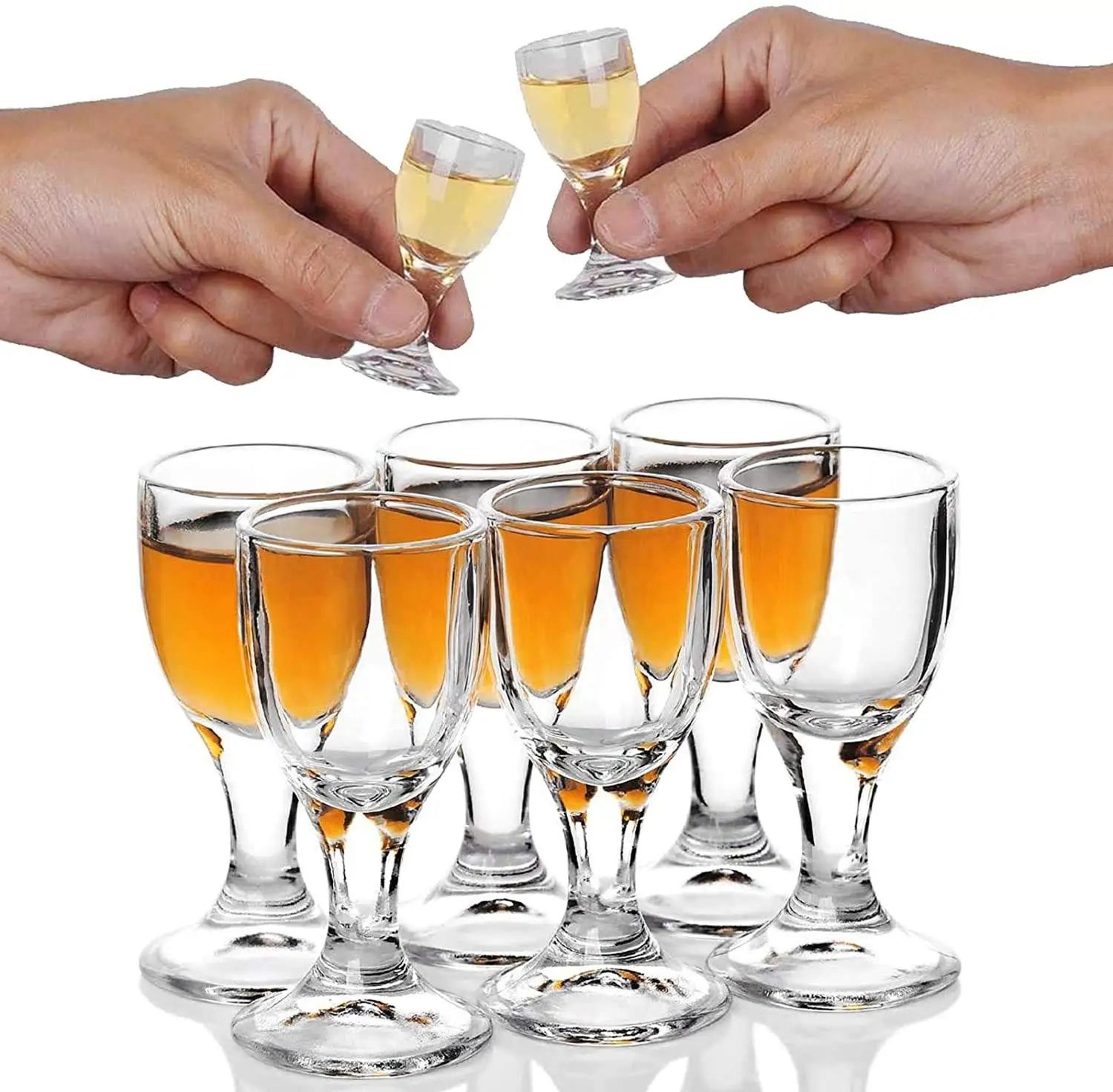 10ml mini stem shot glasses set of 6 for sake, baijiu and spirits