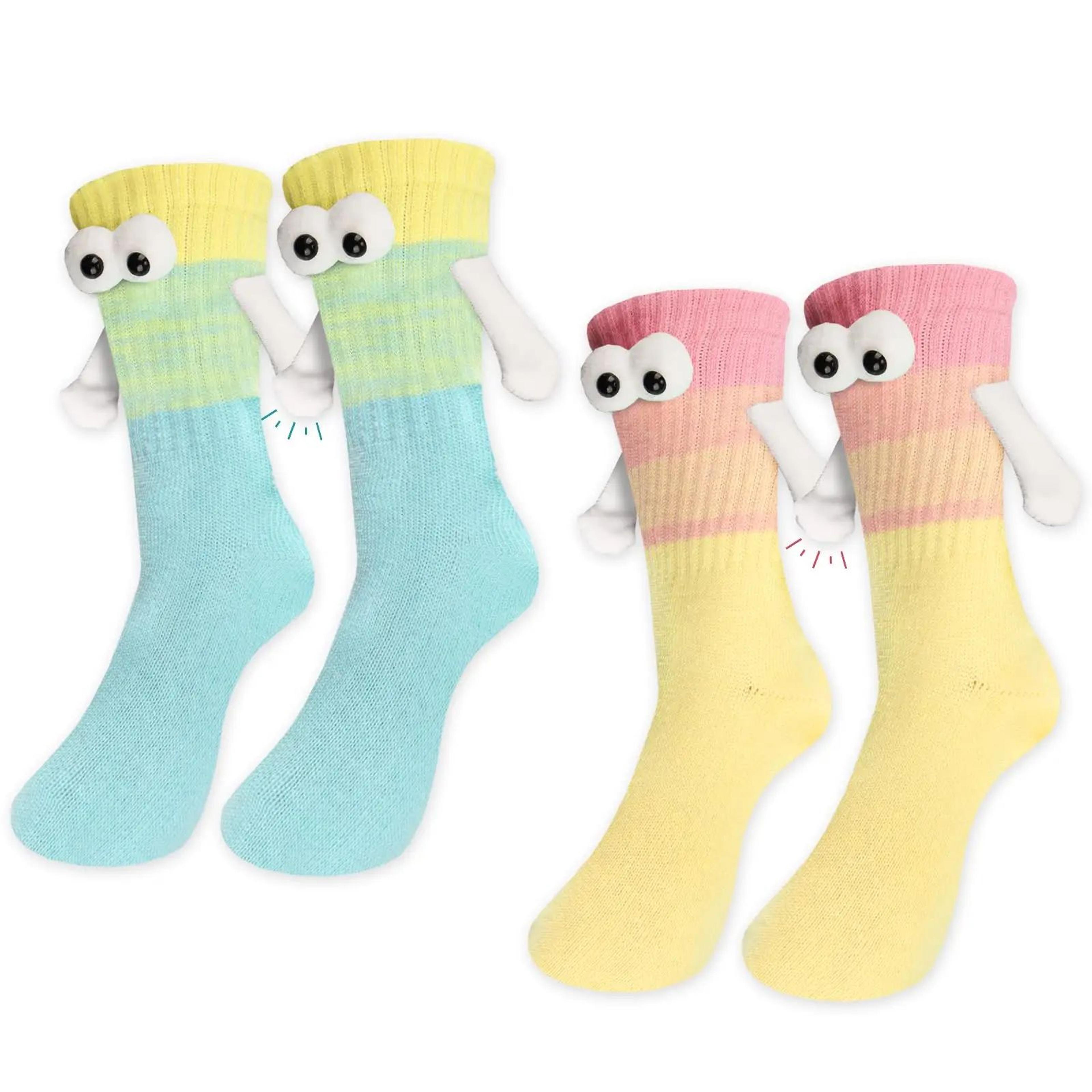 magnetic holding hands socks funny couple and best friend gift 1 or 3 pairs